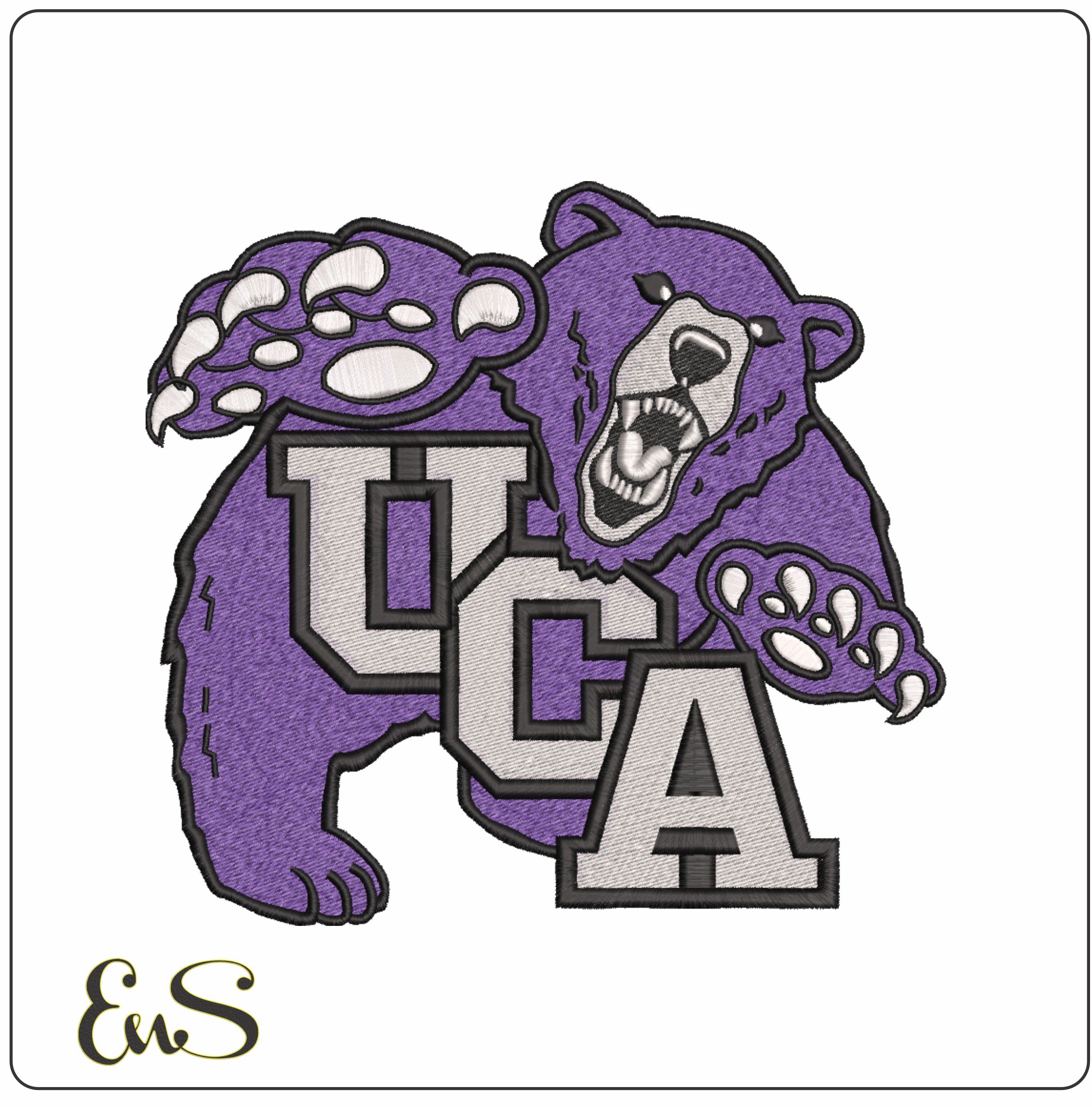 Central Arkansas Bears 1993 to 2009 University    - Elegant embroidery design file-instant download