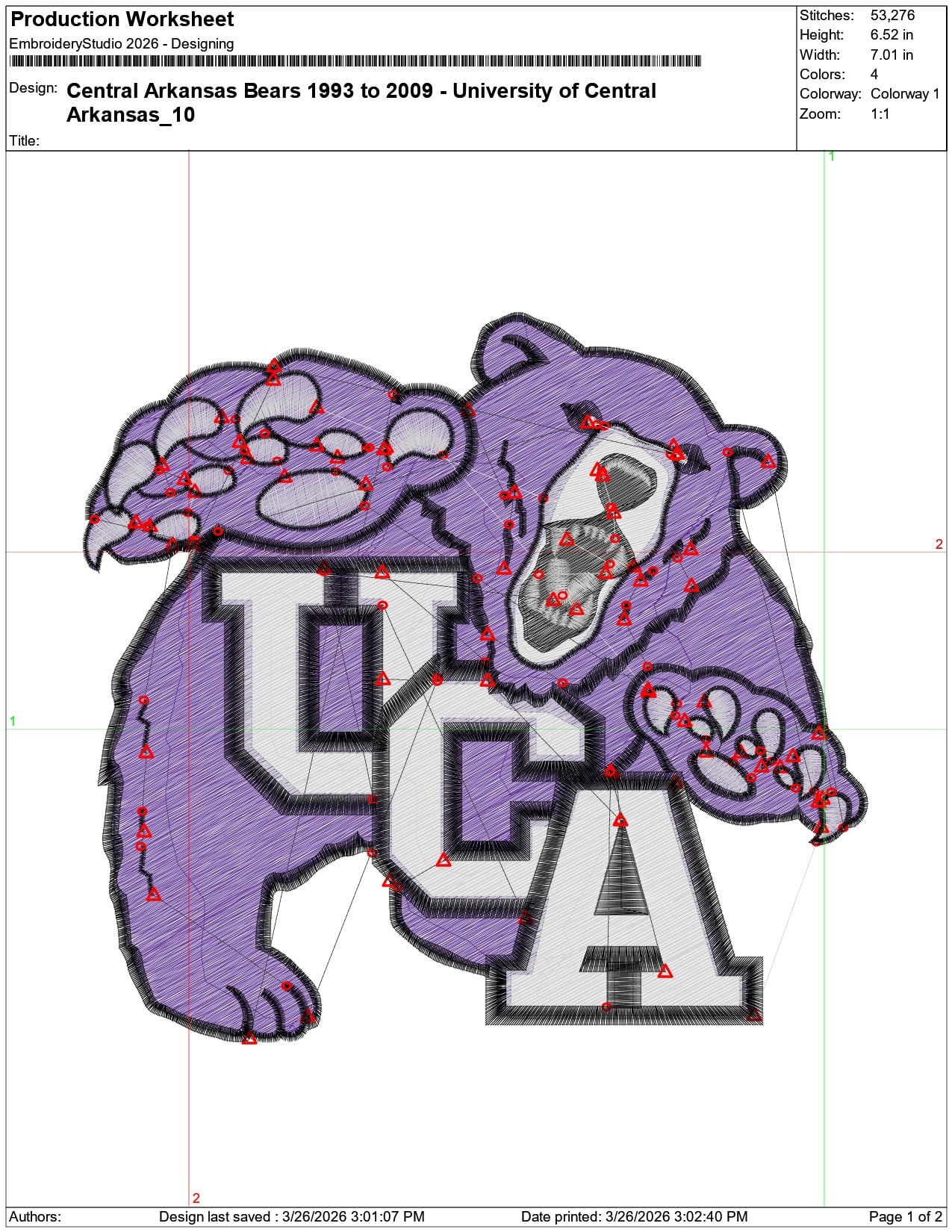Central Arkansas Bears 1993 to 2009 University    - Elegant embroidery design file-instant download — view 3