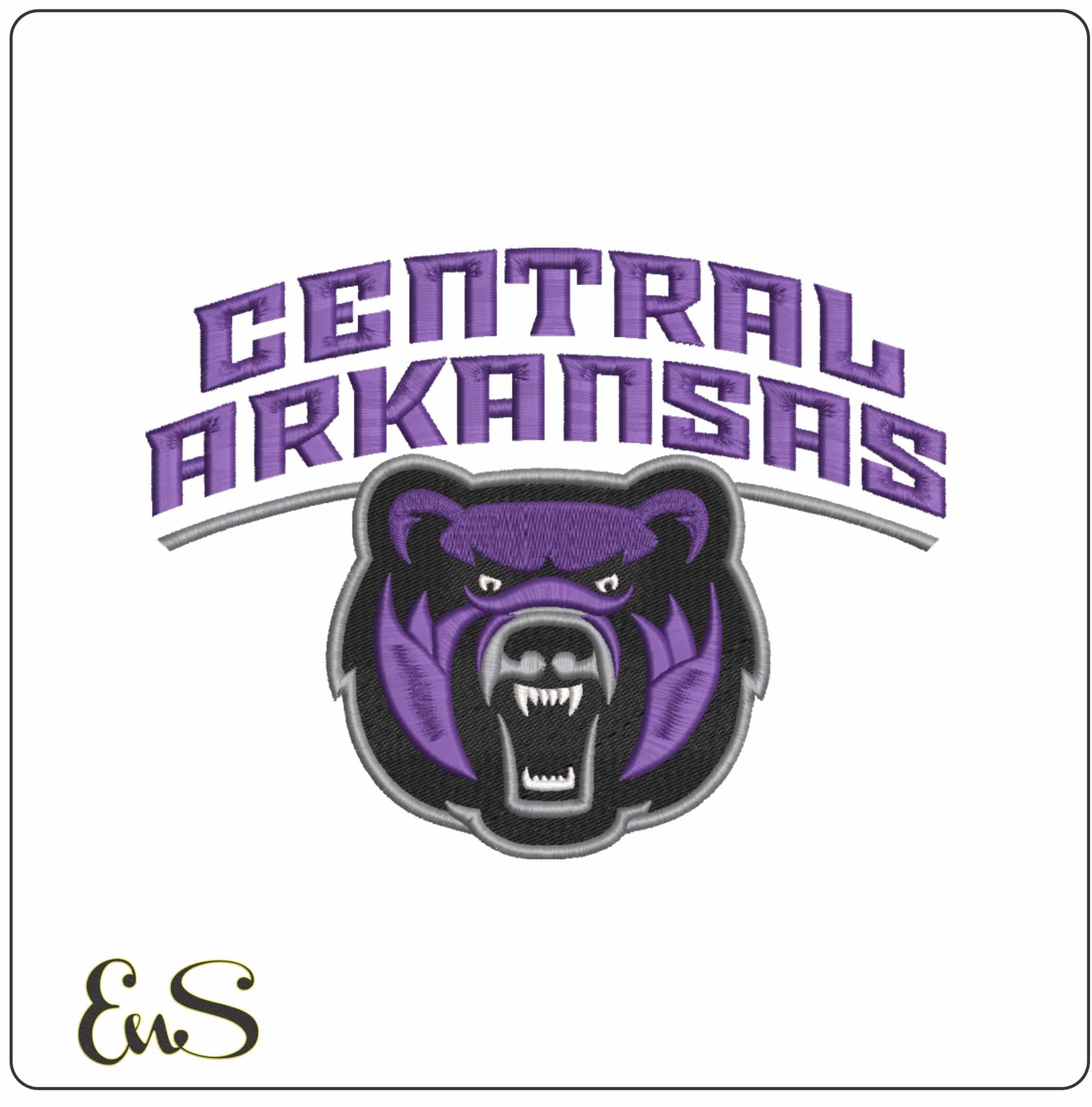 Central Arkansas Bears 2017 on University    - Elegant embroidery design file-instant download
