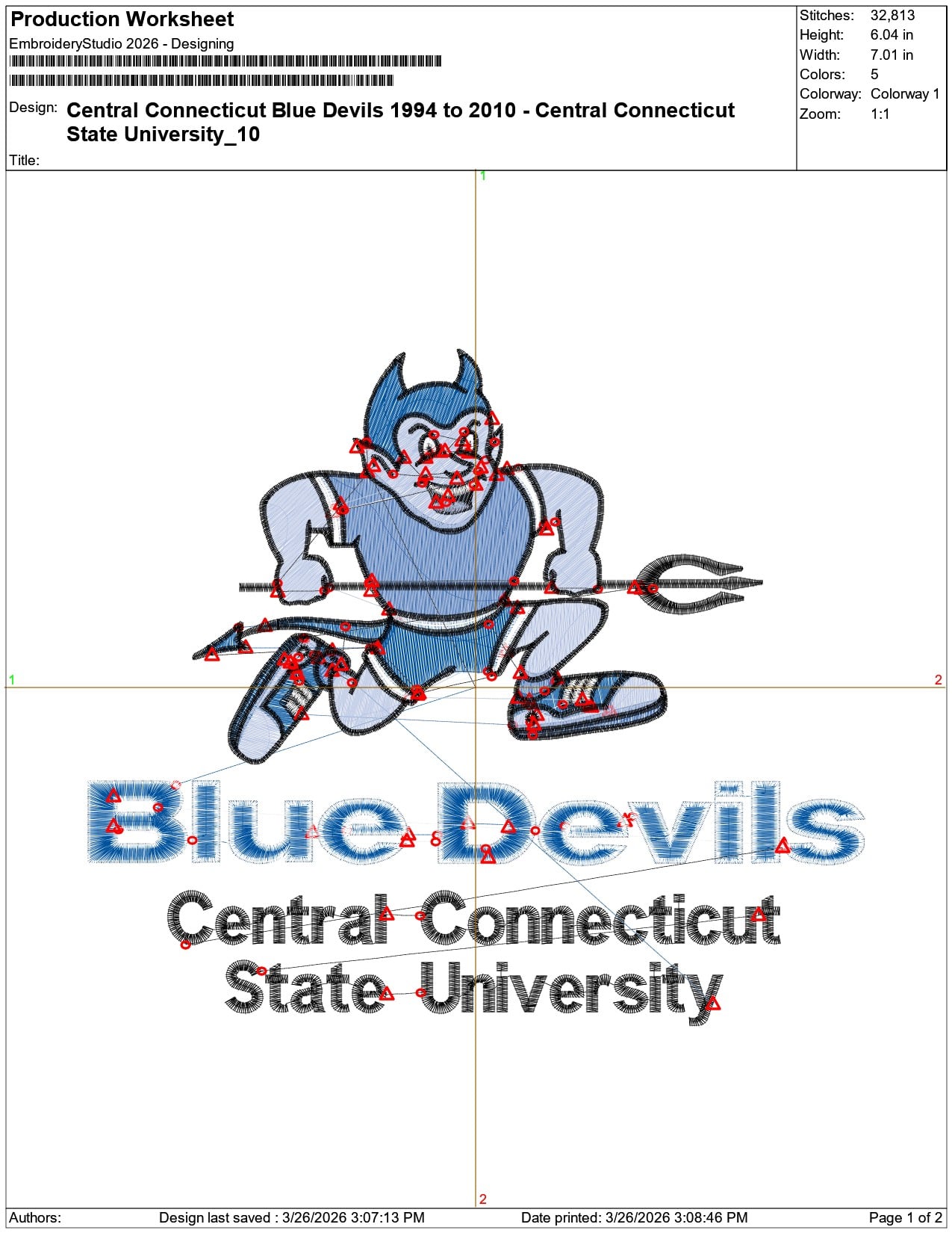 Central Connecticut Blue Devils 1994 to 2010 Central University    - Elegant embroidery design file-instant download — view 3