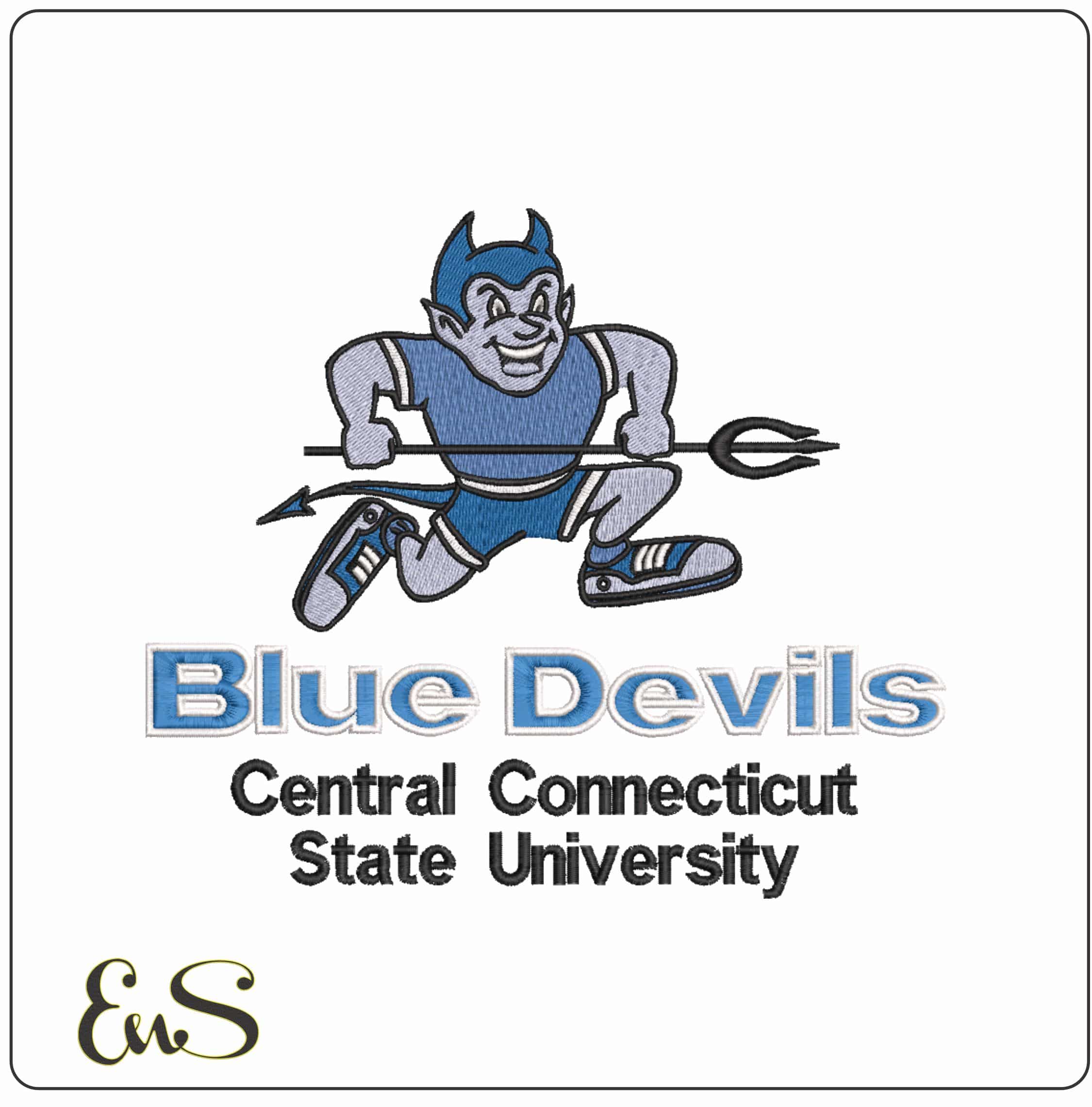 Central Connecticut Blue Devils 2011 State University    - Elegant embroidery design file-instant download