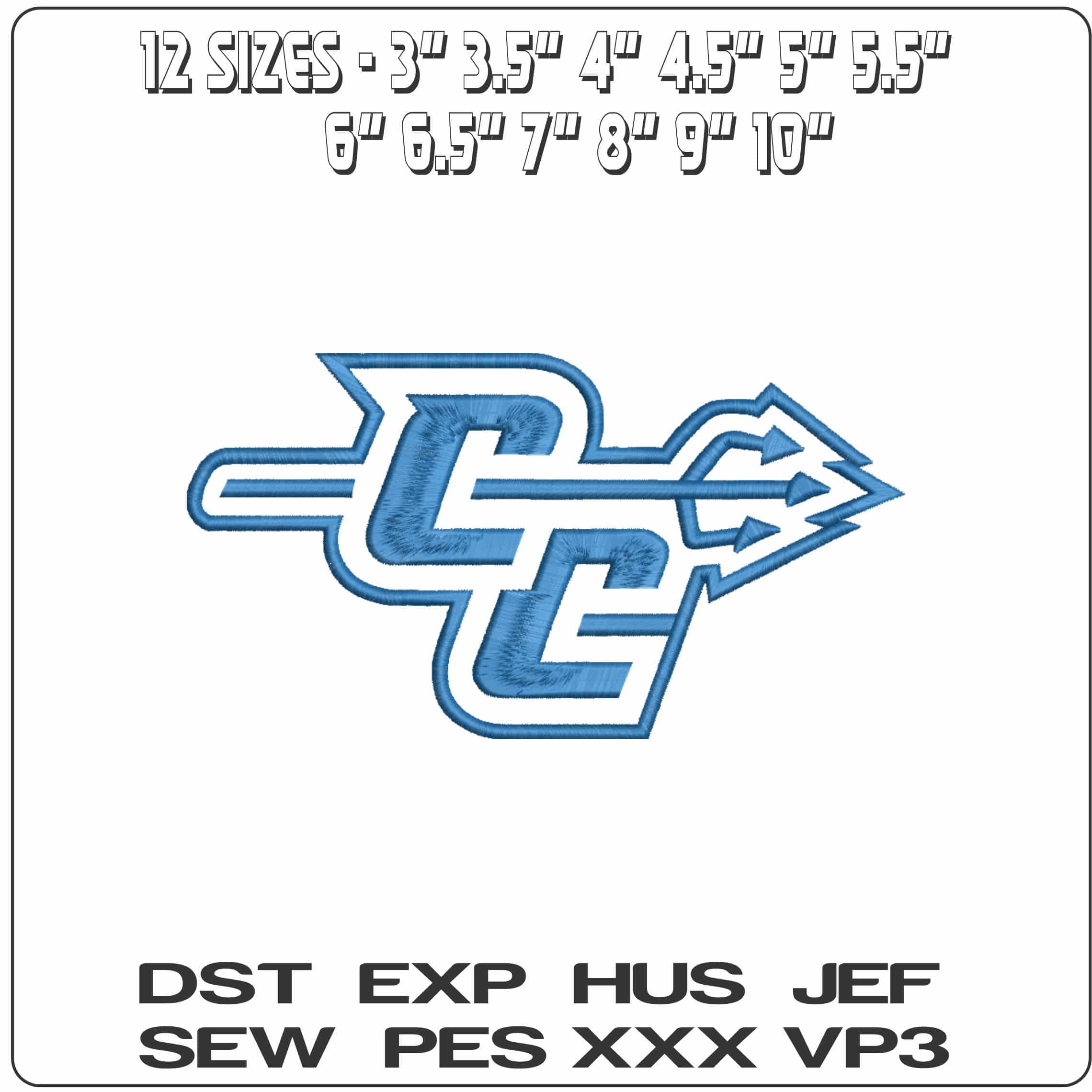 Central Connecticut Blue Devils helmet Logo State University    - Elegant embroidery design file-instant download — view 2