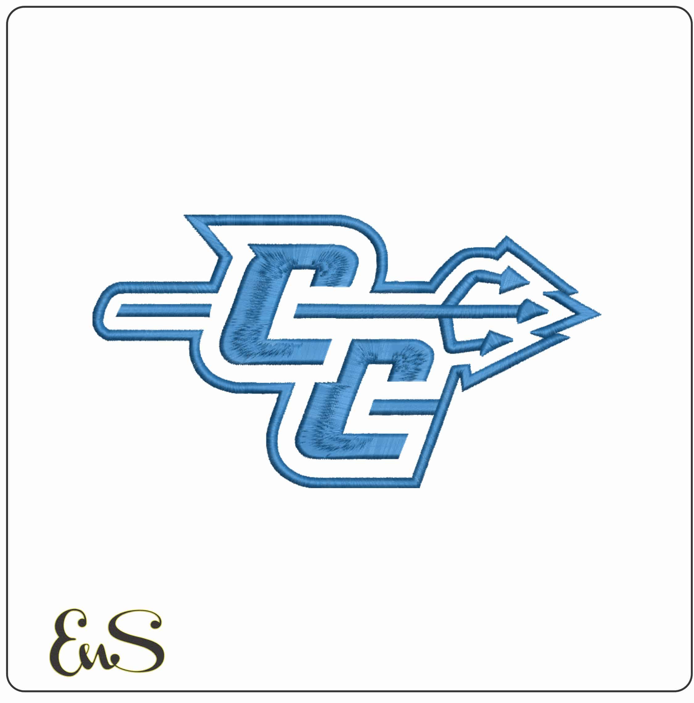 Central Connecticut Blue Devils helmet Logo State University    - Elegant embroidery design file-instant download