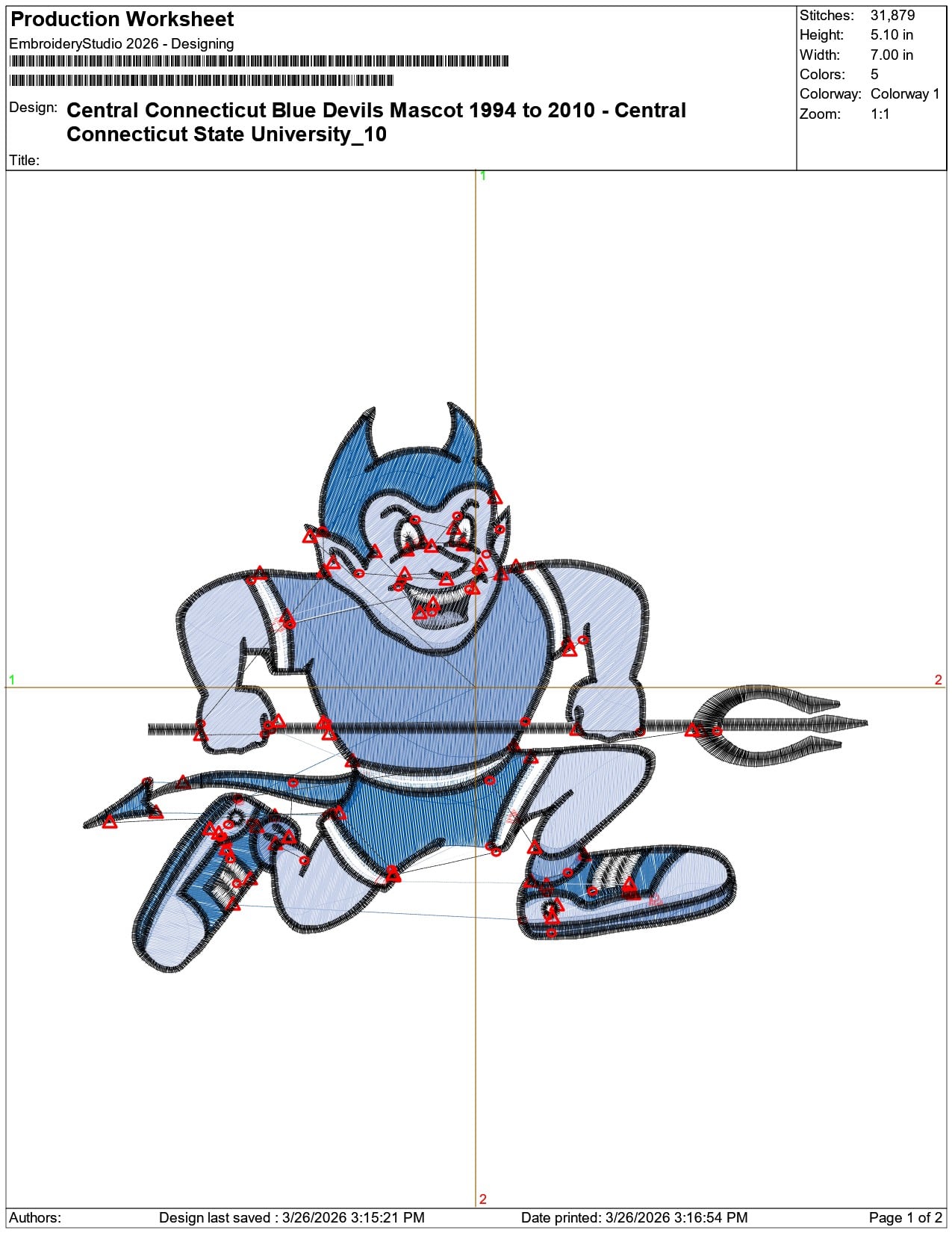 Central Connecticut Blue Devils Mascot 1994 to 2010   University    - Elegant embroidery design file-instant download — view 3