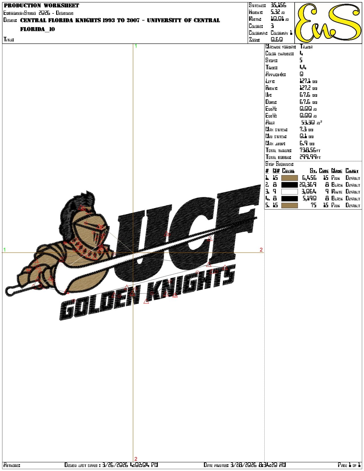 Central Florida Knights 1993 to 2007 University    - Elegant embroidery design file-instant download — view 3
