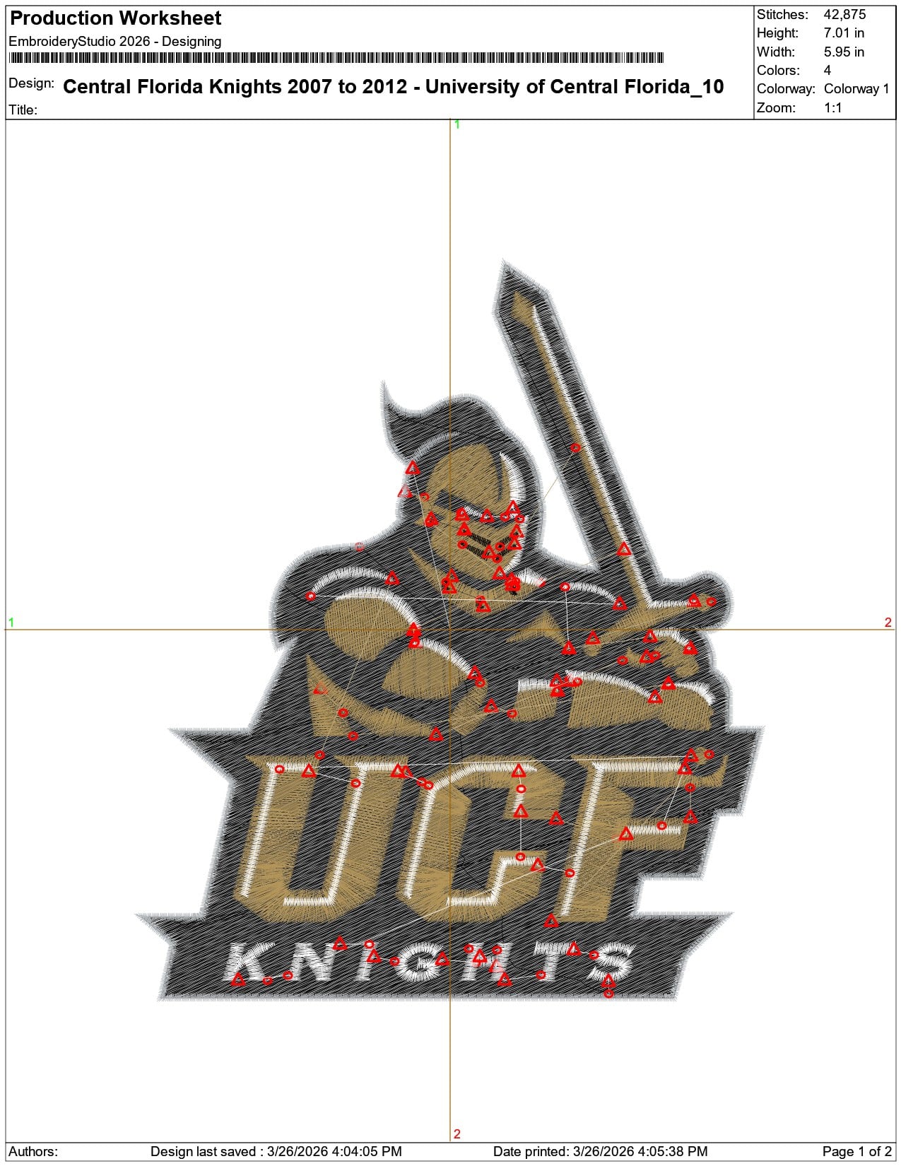 Central Florida Knights 2007 to 2012 University    - Elegant embroidery design file-instant download — view 3