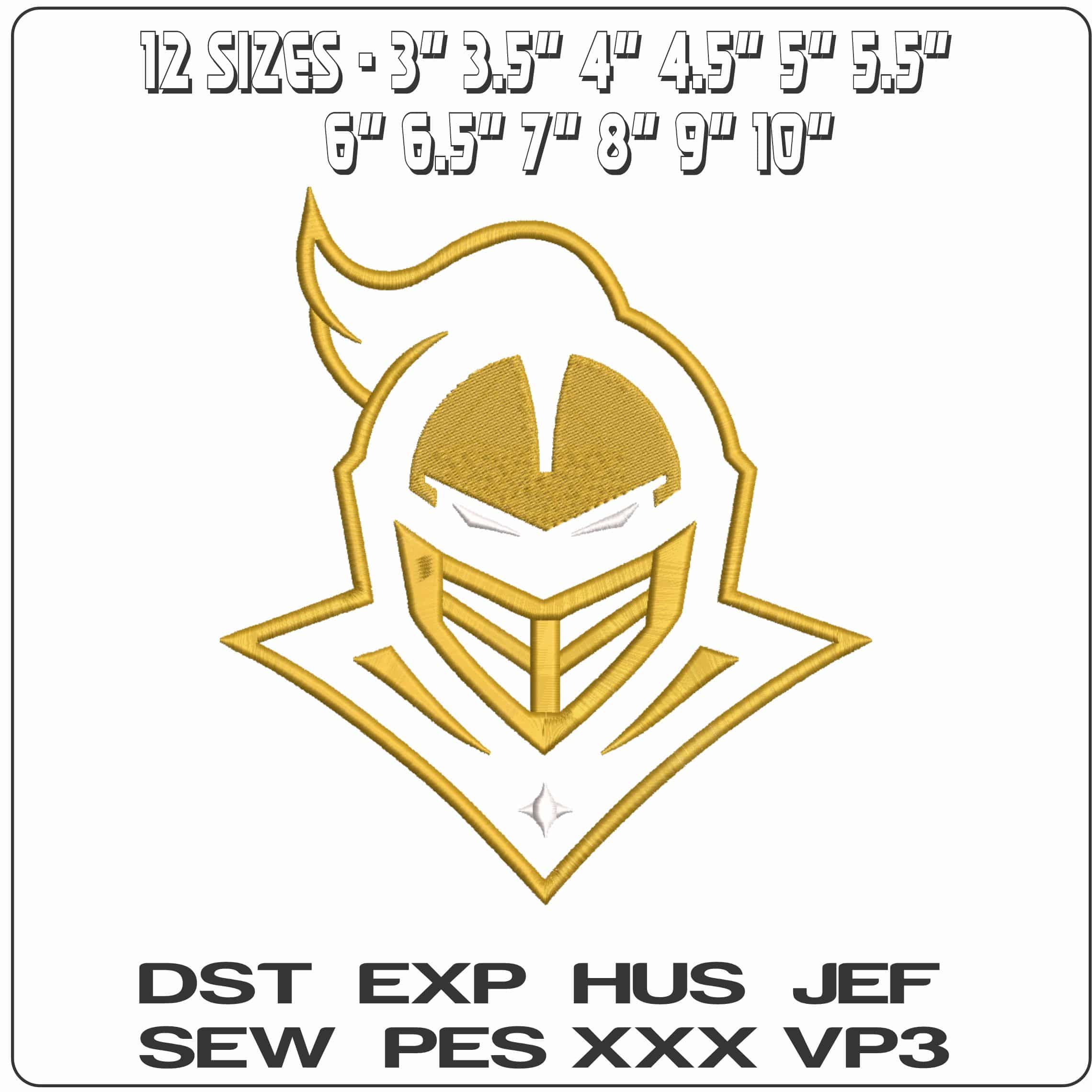 Central Florida Knights Knightro Mask University    - Elegant embroidery design file-instant download — view 2