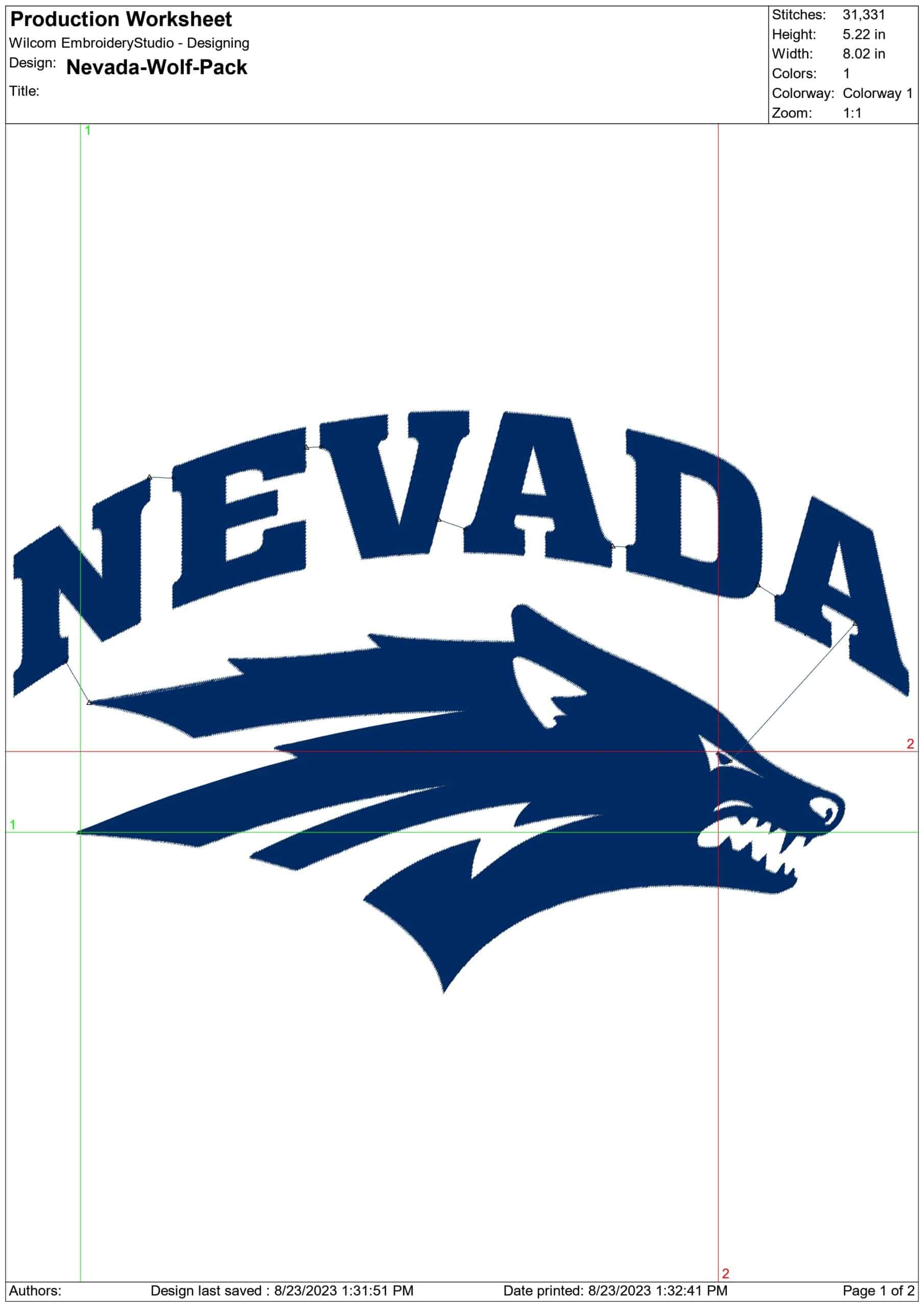 Nevada Wolf Pack Football embroidery design - Nevada Wolf Pack Football League embroidery machine pattern embroidery file - instant download — view 2