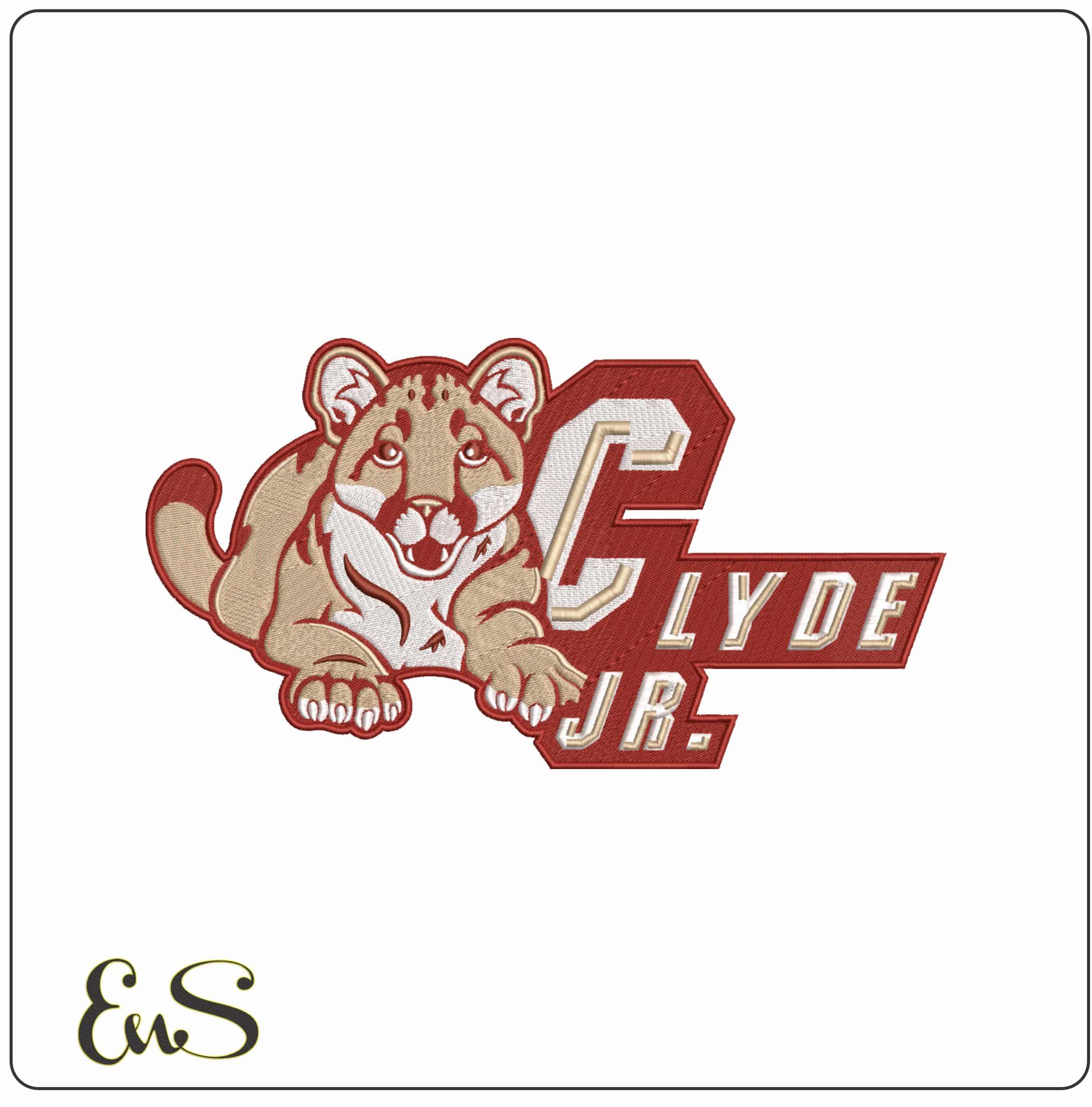 Charleston Cougars Mascot College of Charleston    - Elegant embroidery design file-instant download