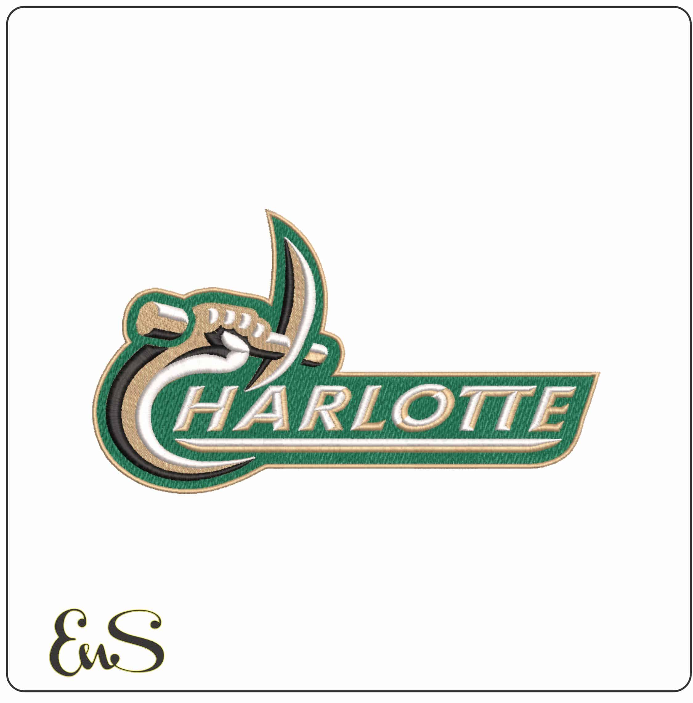 Charlotte 49ers 2000 to 2006 University of North Carolina    - Elegant embroidery design file-instant download