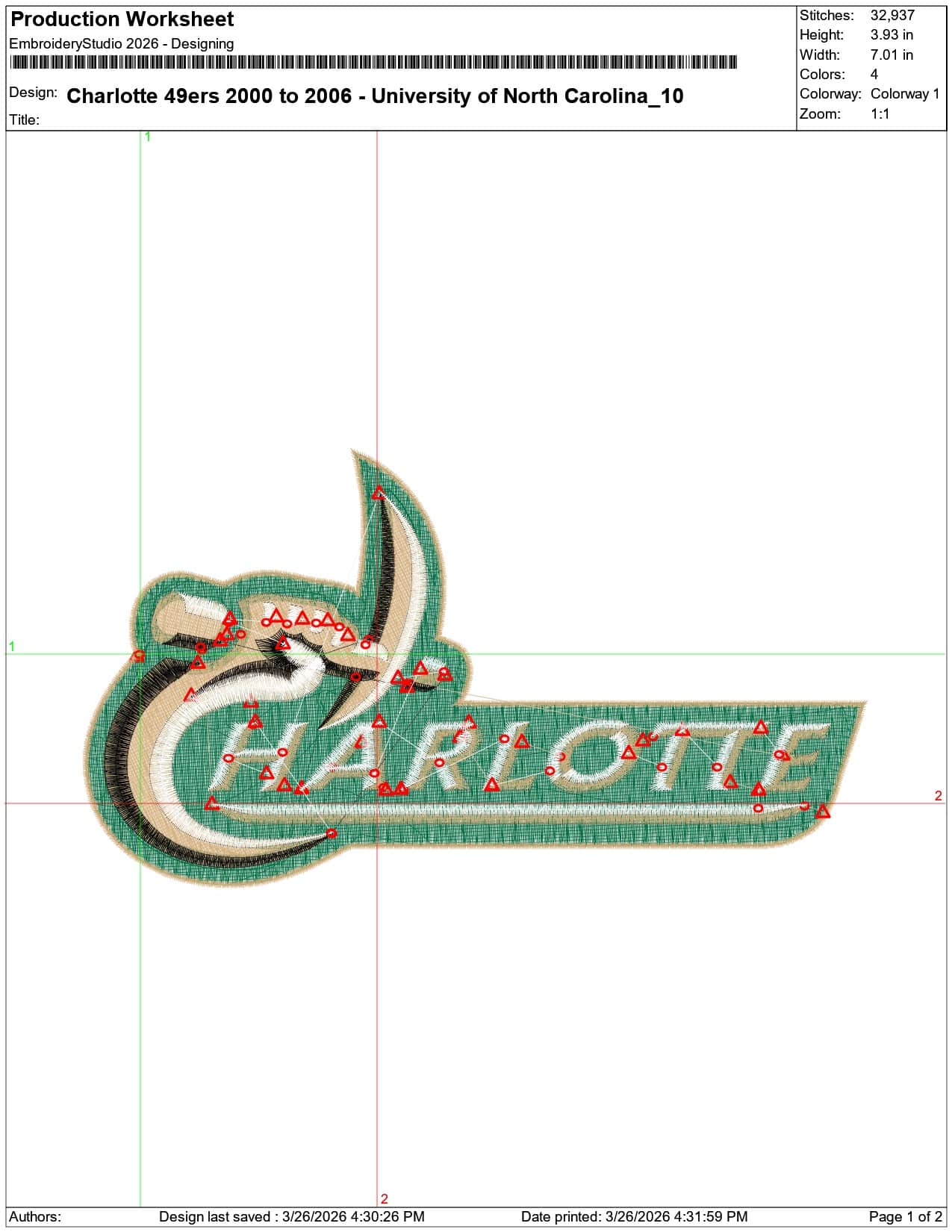 Charlotte 49ers 2000 to 2006 University of North Carolina    - Elegant embroidery design file-instant download — view 3