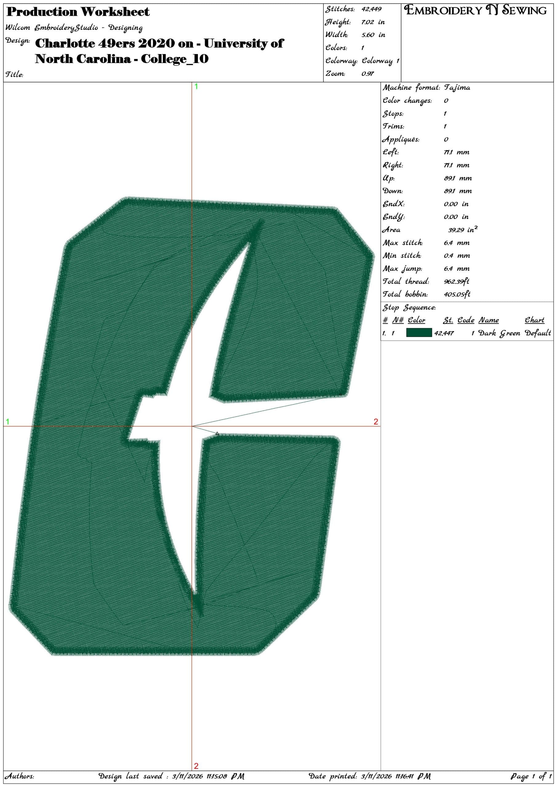 Charlotte 49ers 2020 on University of North Carolina    - Elegant embroidery design file-instant download — view 3