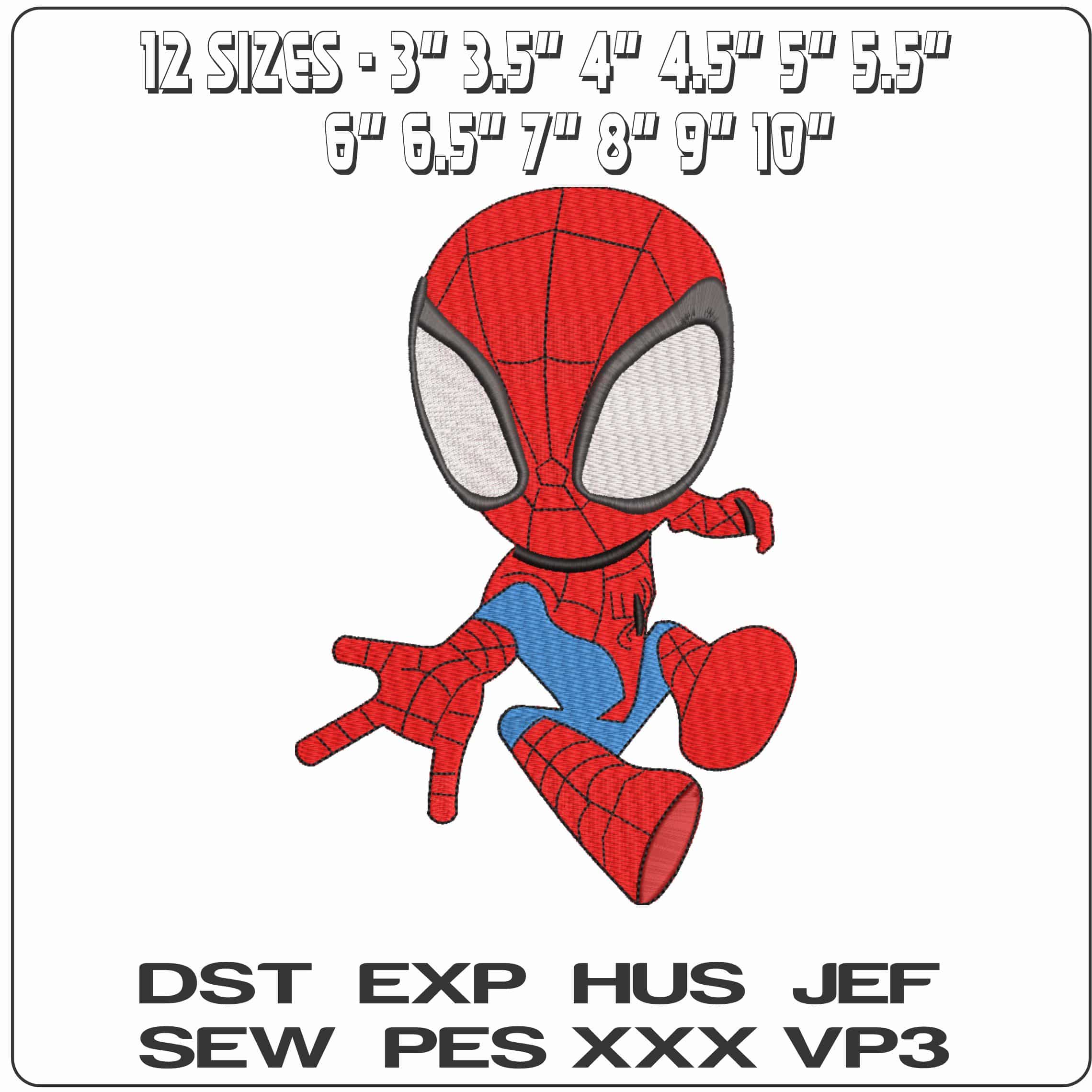 Chibi Spidey Spiderman Marvel Comics    - Elegant embroidery design file-instant download — view 2