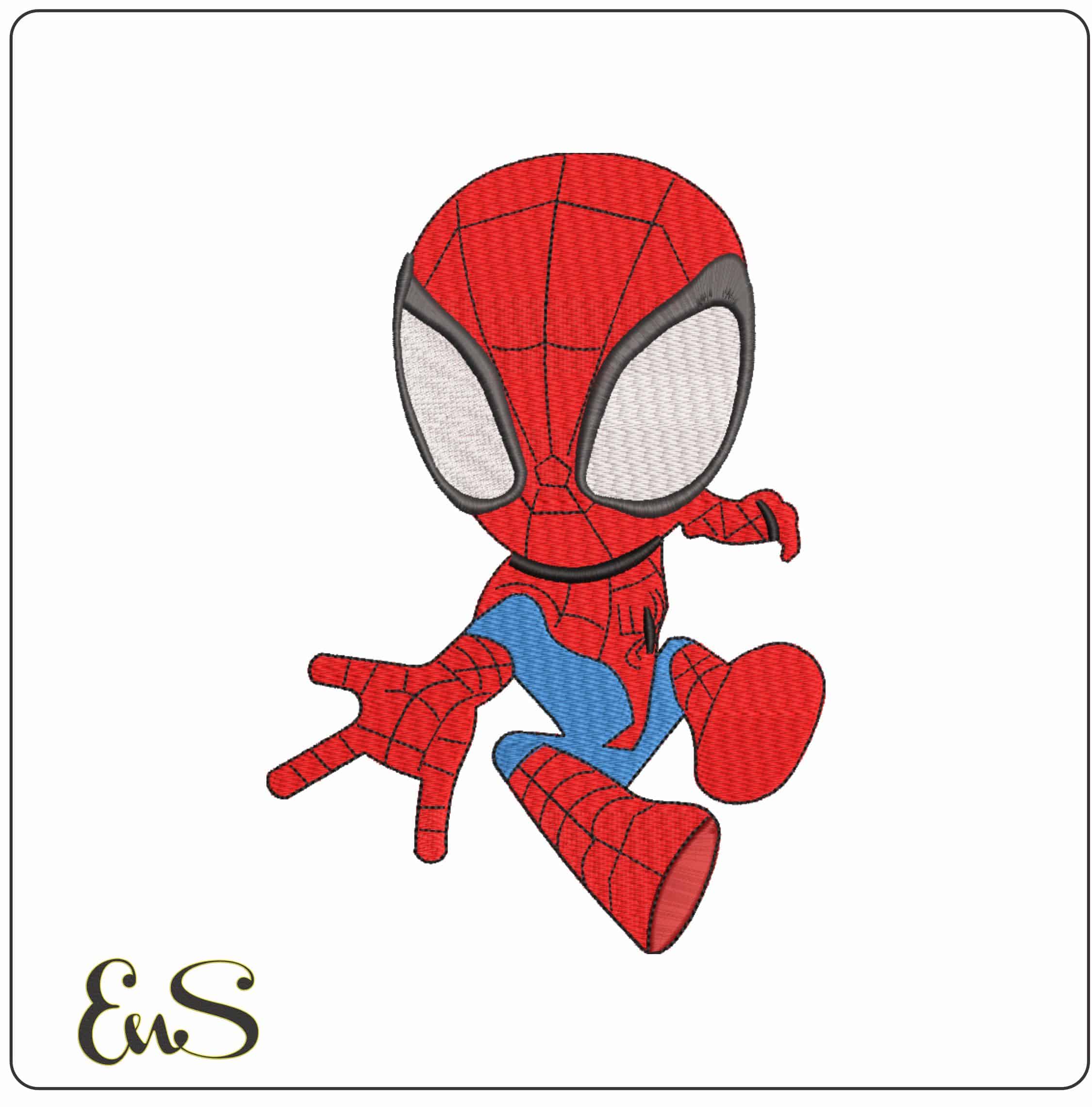 Chibi Spidey Spiderman Marvel Comics    - Elegant embroidery design file-instant download
