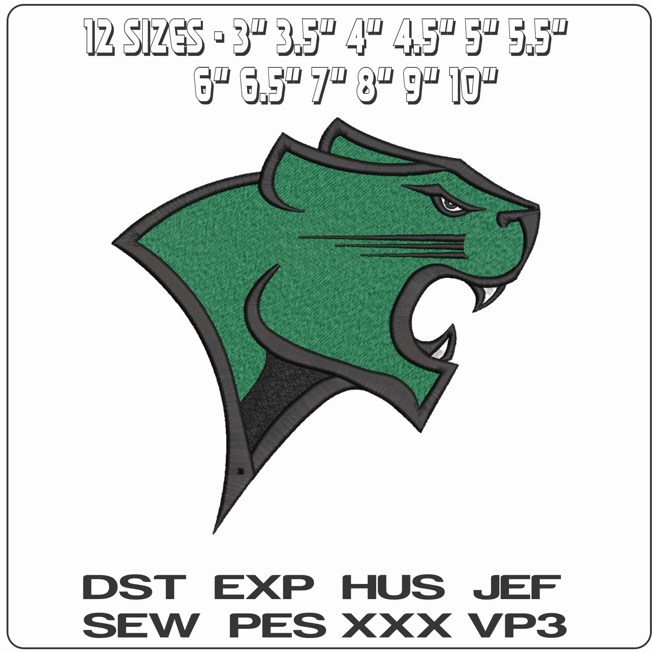Chicago State Cougars 2009 on Chicago State University    - Elegant embroidery design file-instant download — view 2