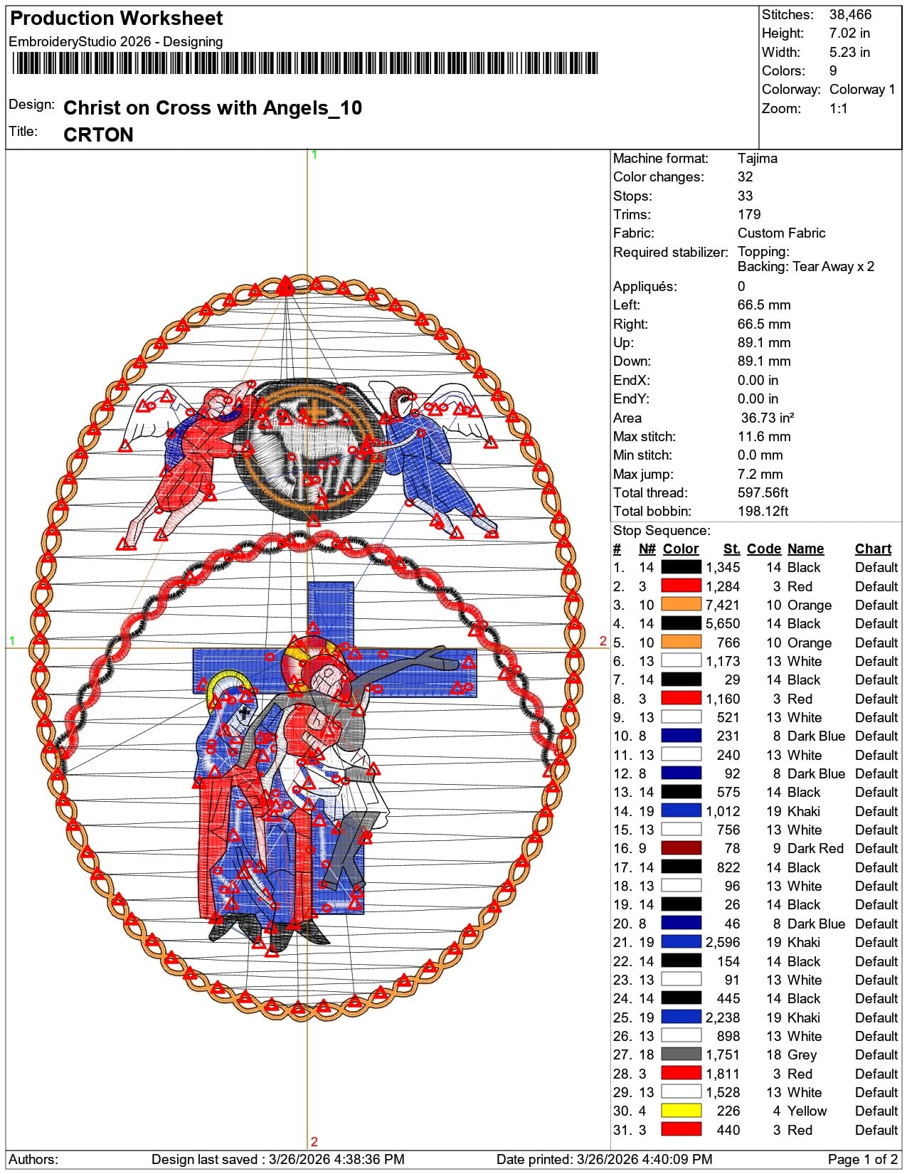 Christ on Cross with Angels    - Elegant embroidery design file-instant download — view 3