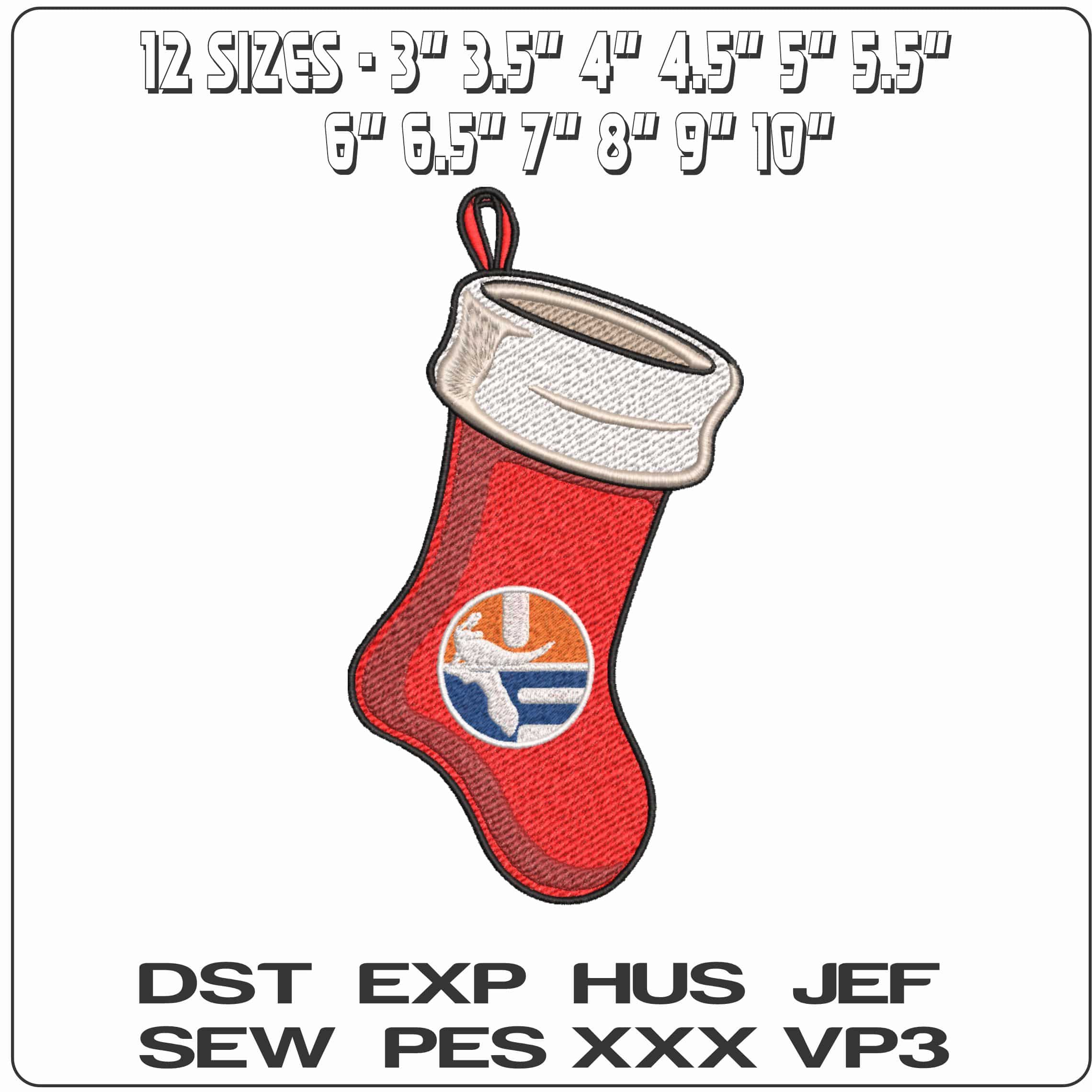 Christmas Sock Florida Gators 1979 1994 University    - Elegant embroidery design file-instant download — view 2