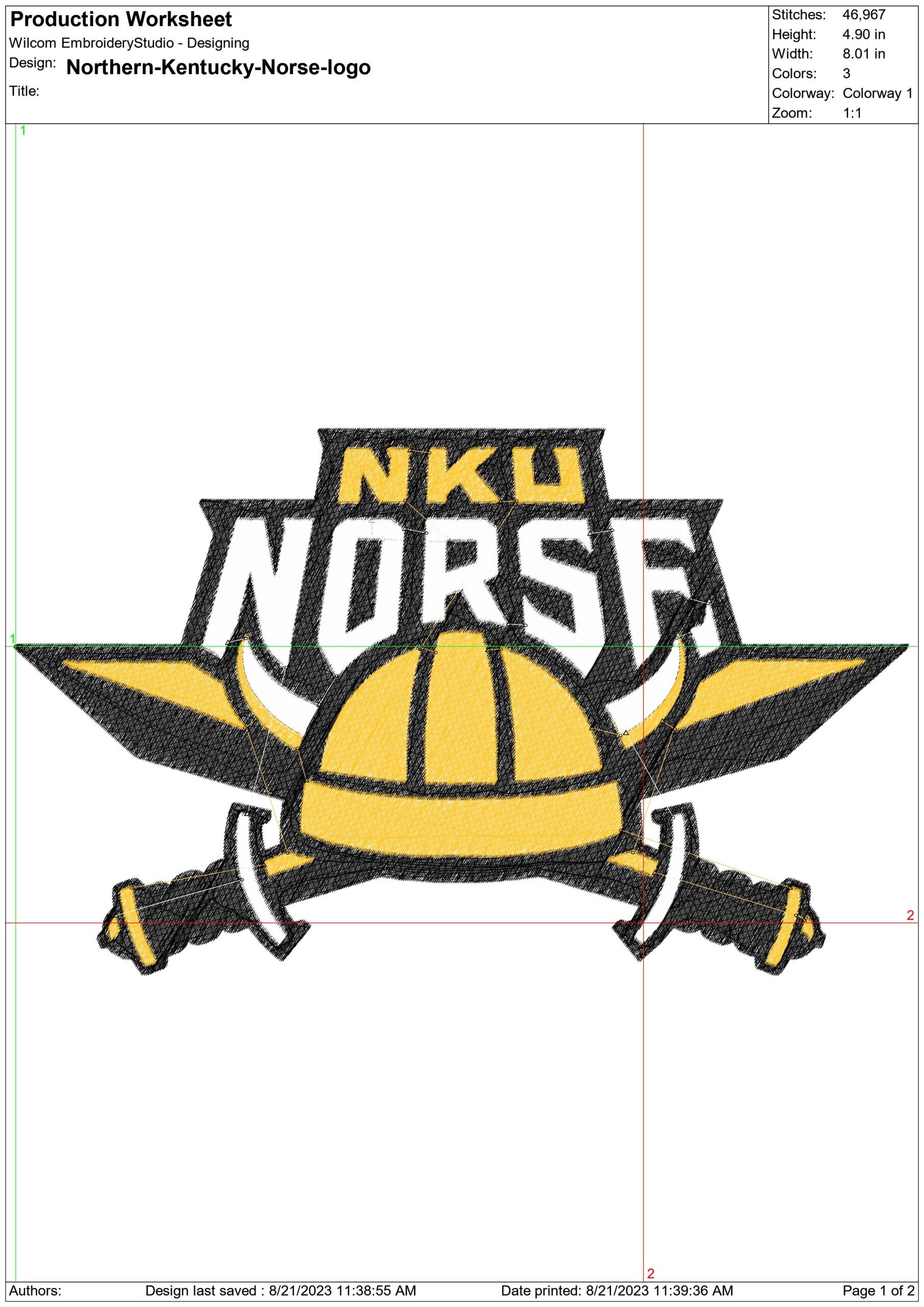 Northern Kentucky Norse men's basketball embroidery design -Northern Kentucky University  men's basketball League  embroidery machine pattern embroidery file - instant download — view 2
