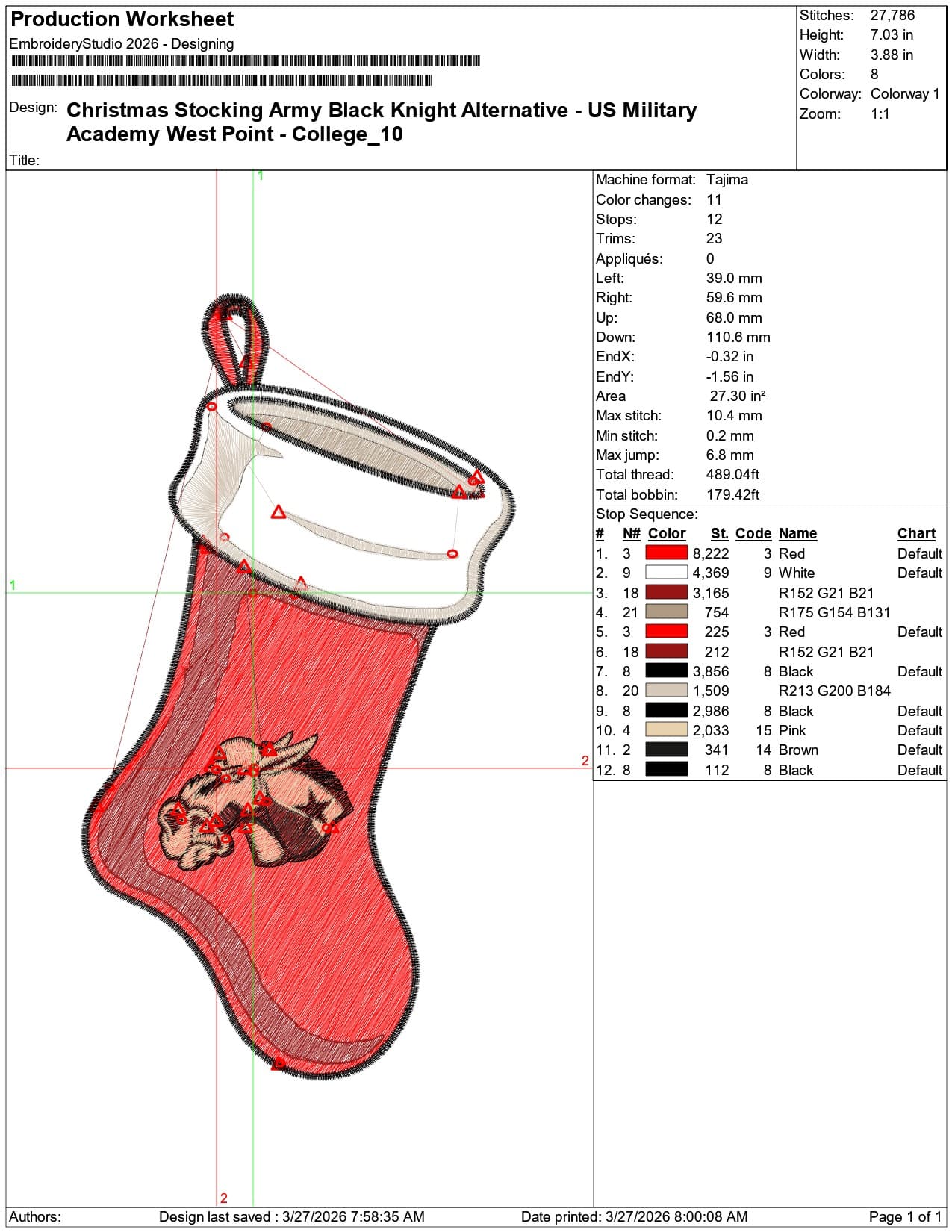 Christmas Stocking Army Black Knight Alternative US Military   - Elegant embroidery design file-instant download — view 3