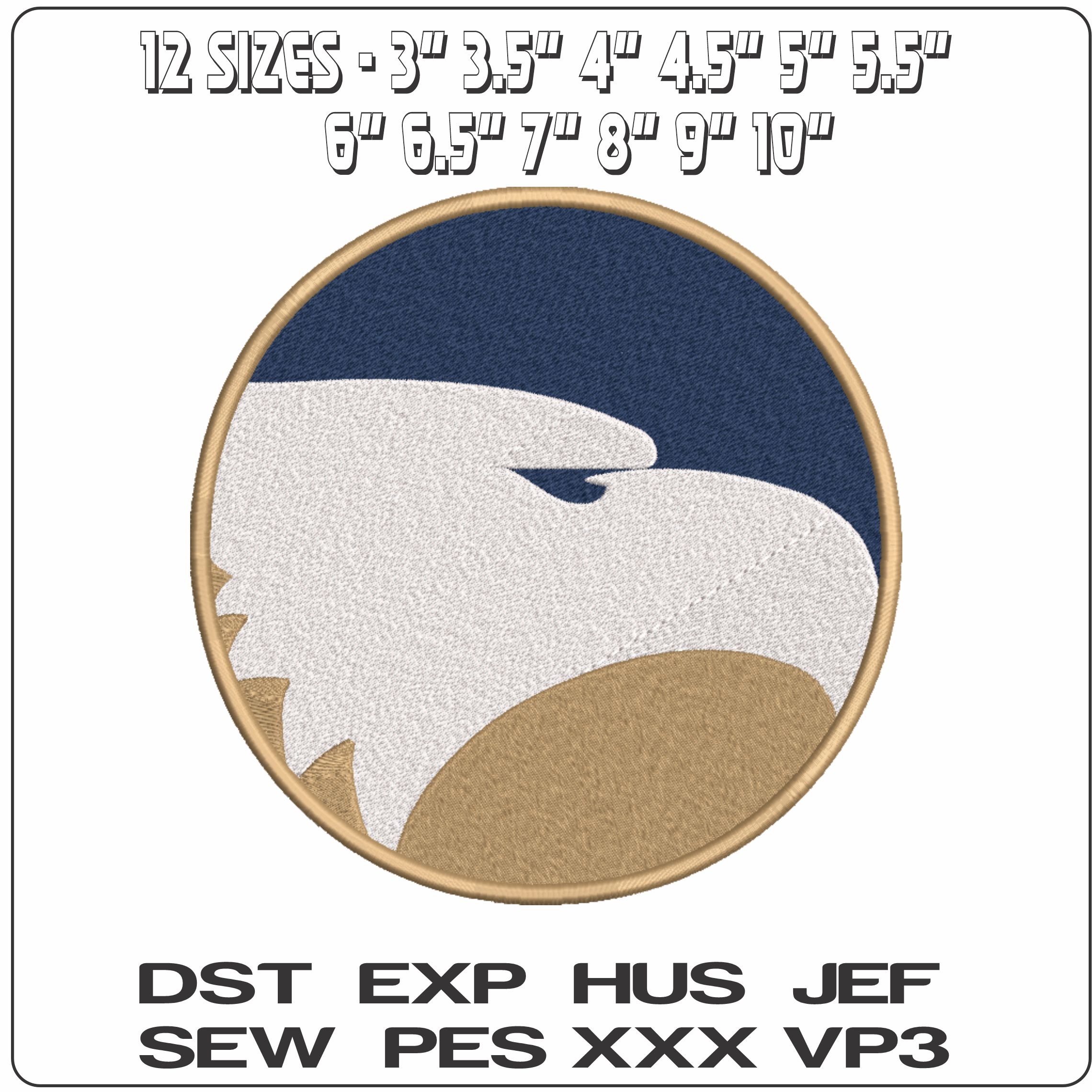 Georgia Southern Eagles 1982 1999  University    - Elegant embroidery design file-instant download — view 2