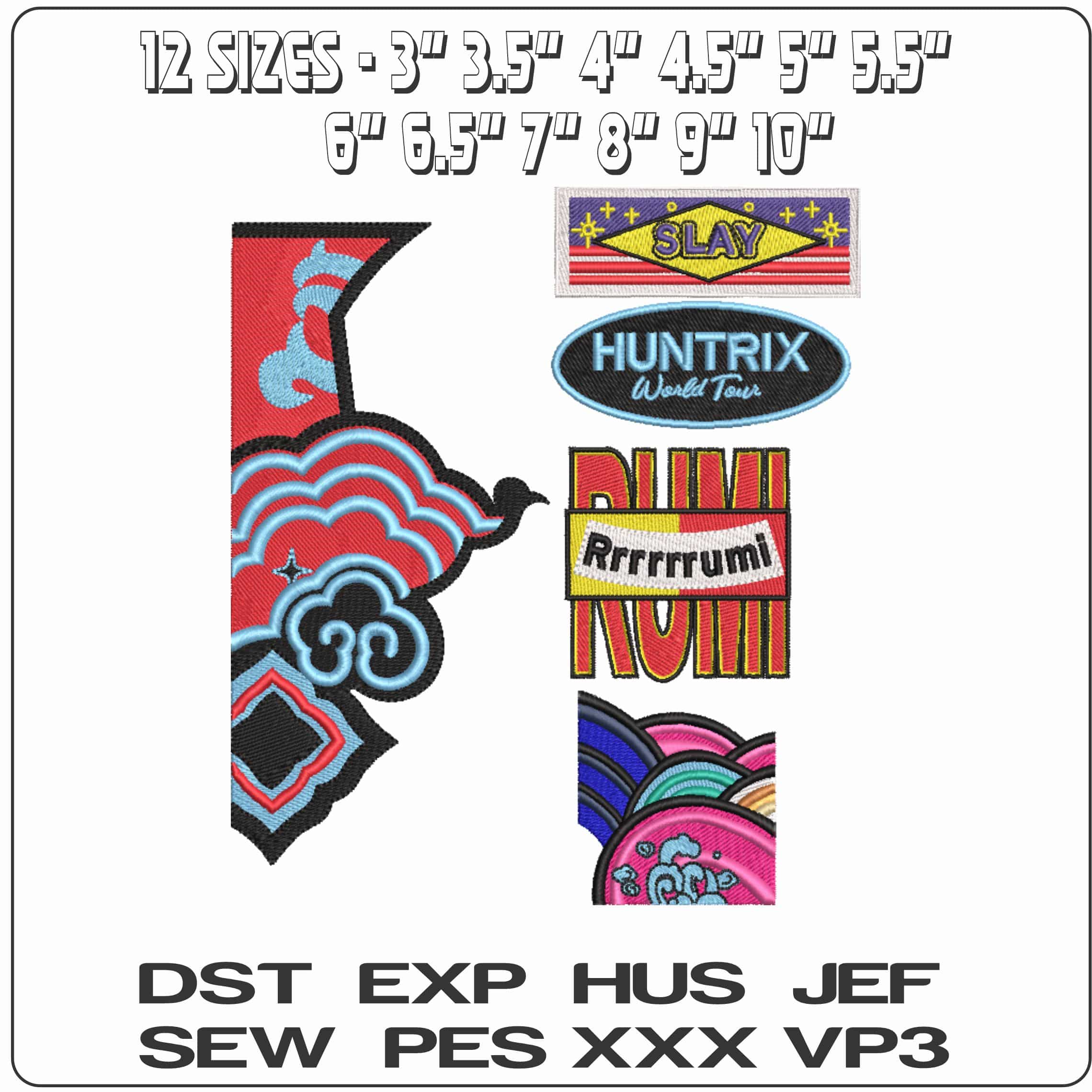 HUNTRIX    - Elegant embroidery design file-instant download — view 2