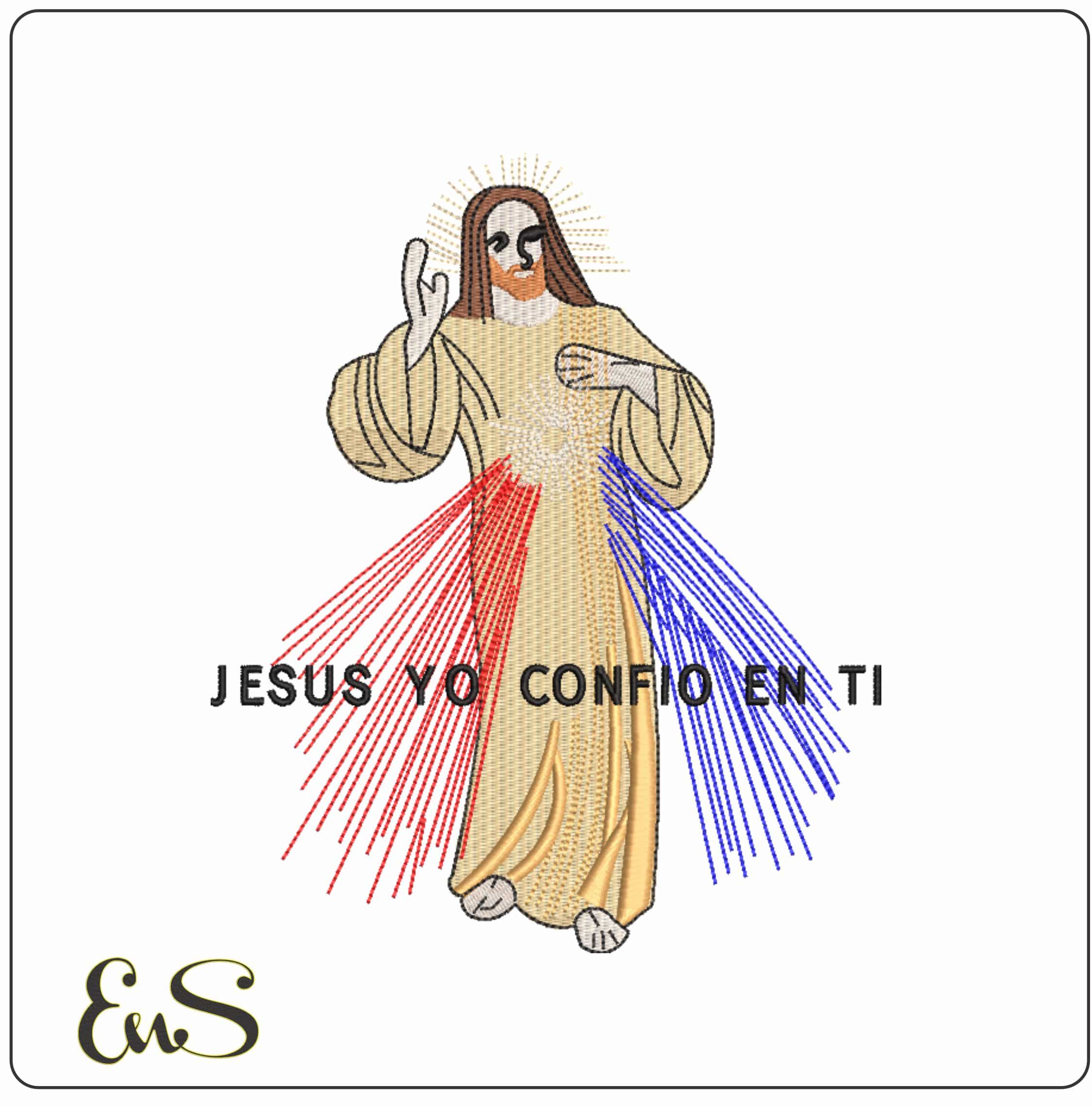 Jesus    - Elegant embroidery design file-instant download