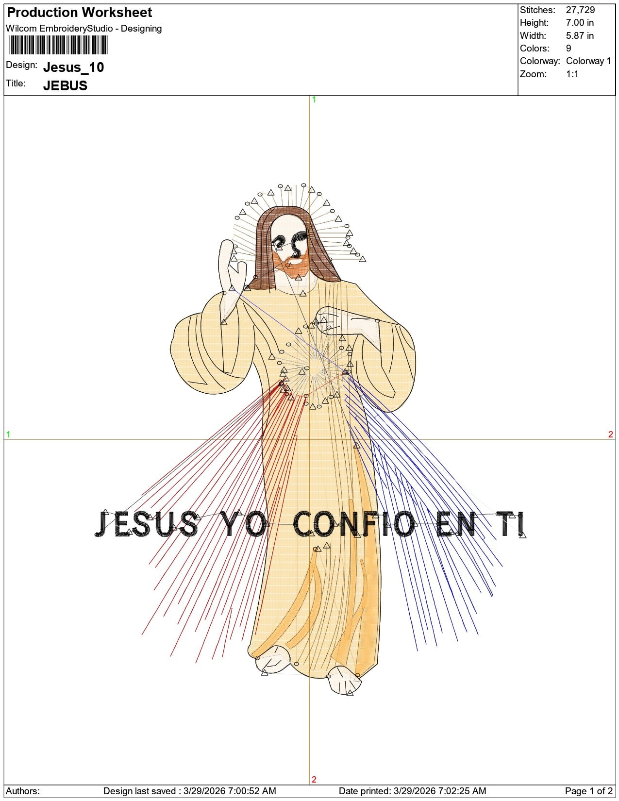 Jesus    - Elegant embroidery design file-instant download — view 3