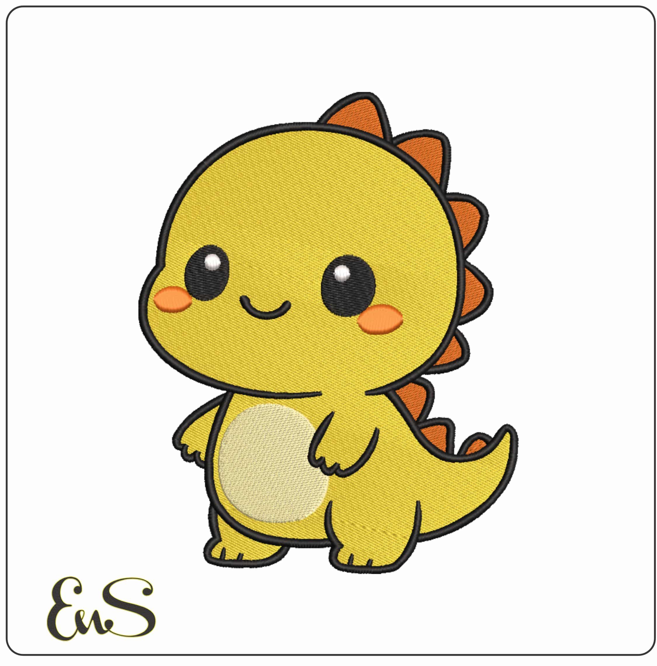 Little Pikachu Dino Children Anime    - Elegant embroidery design file-instant download