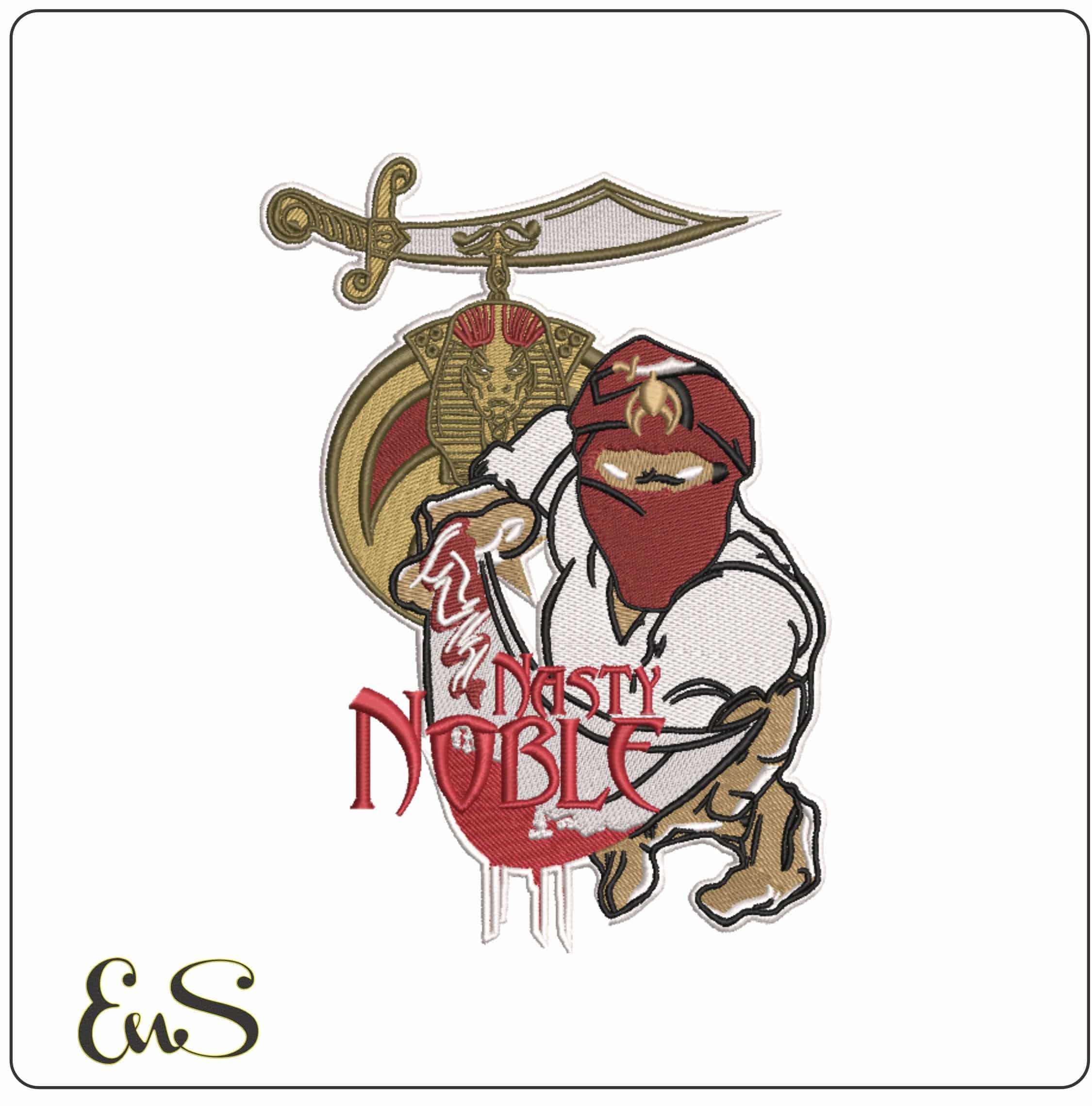 Nasty Noble   - Elegant embroidery design file-instant download