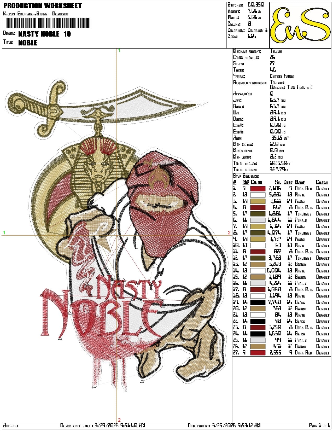 Nasty Noble   - Elegant embroidery design file-instant download — view 3