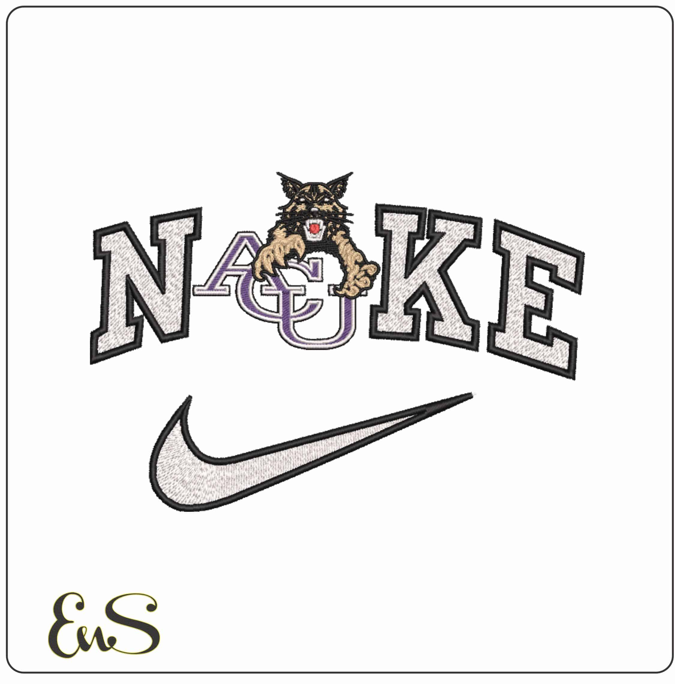 Nike Abilene Christian Wildcats 1997 2012  University   - Elegant embroidery design file-instant download