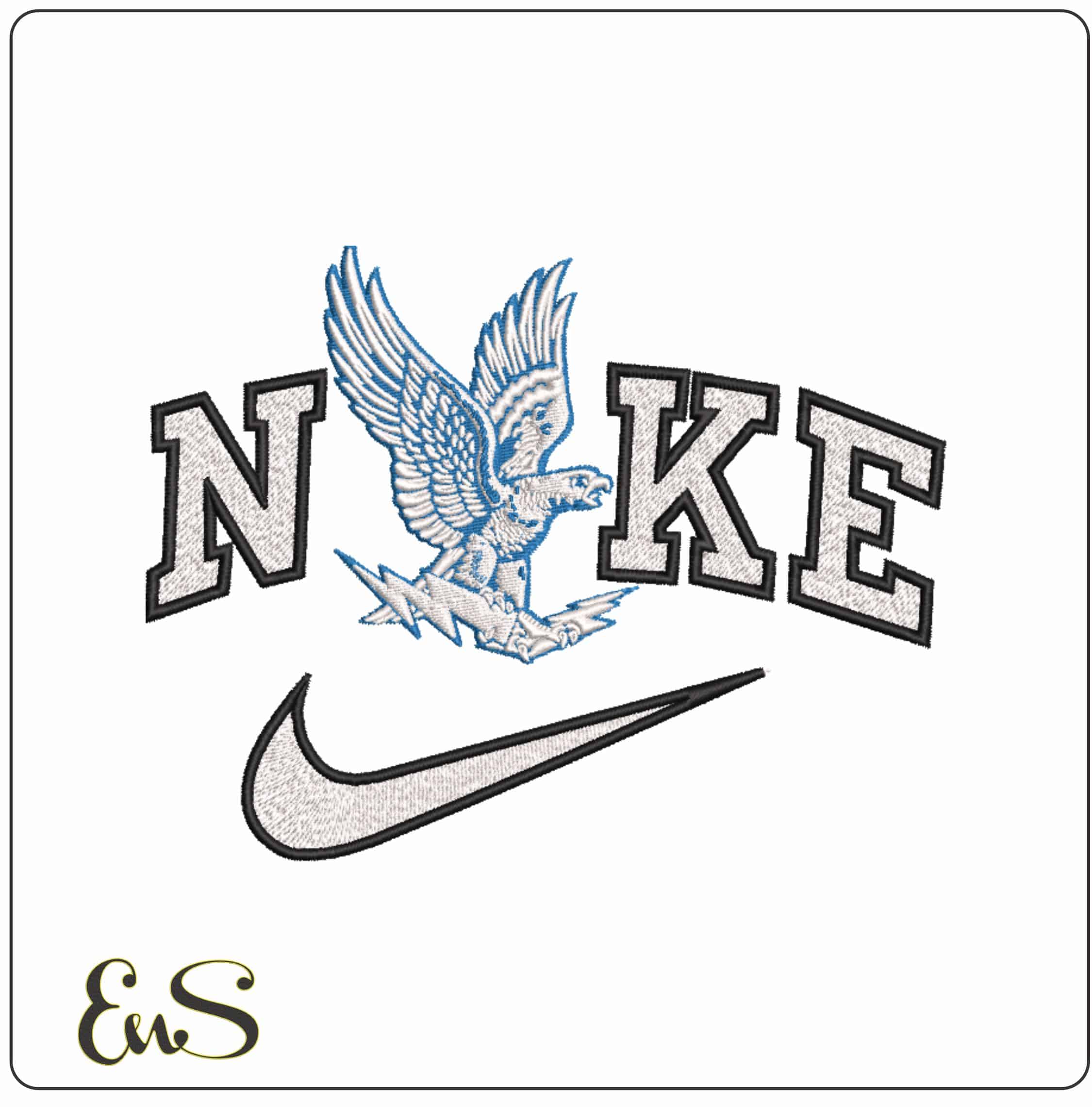 Nike Air Force Falcons 1963 1994  Academy College   - Elegant embroidery design file-instant download