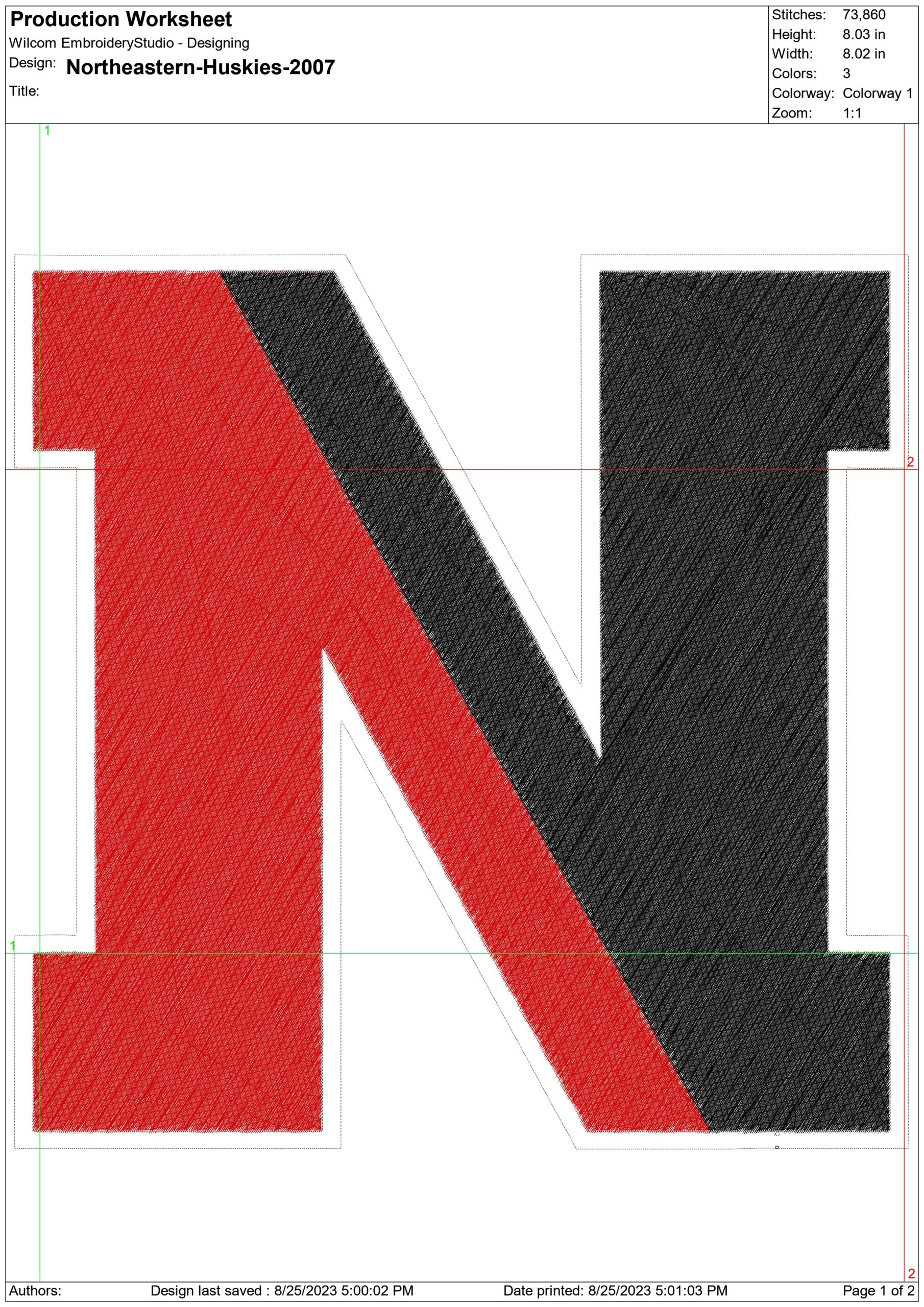 Northeastern Huskies University embroidery design -Northeastern University, Boston, men's Basketball embroidery machine pattern embroidery file - instant download — view 2
