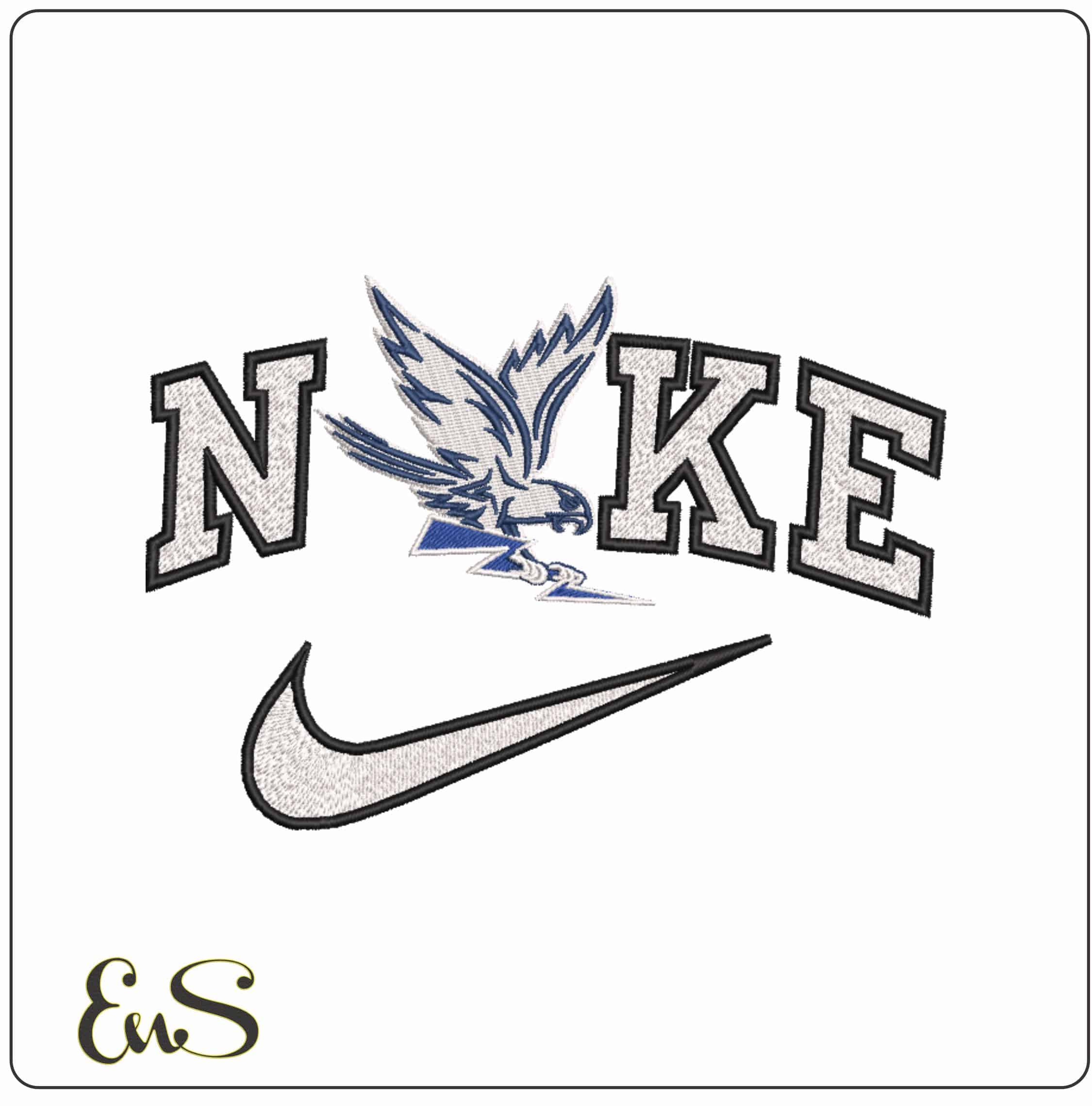 Nike Air Force Falcons Secondary Air Force Academy   - Elegant embroidery design file-instant download