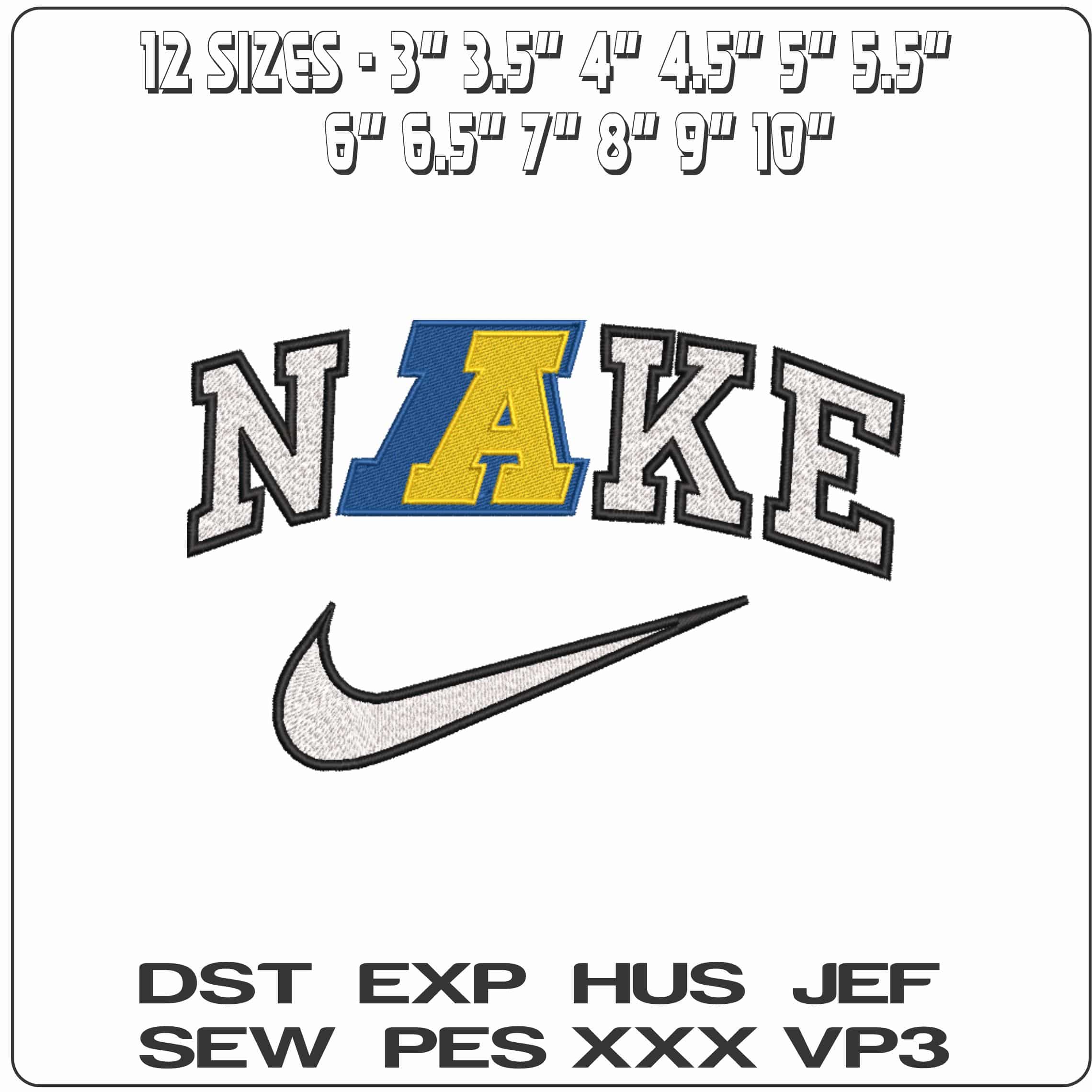Nike Akron Zip 1995 to 2002 University Akron   - Elegant embroidery design file-instant download — view 2