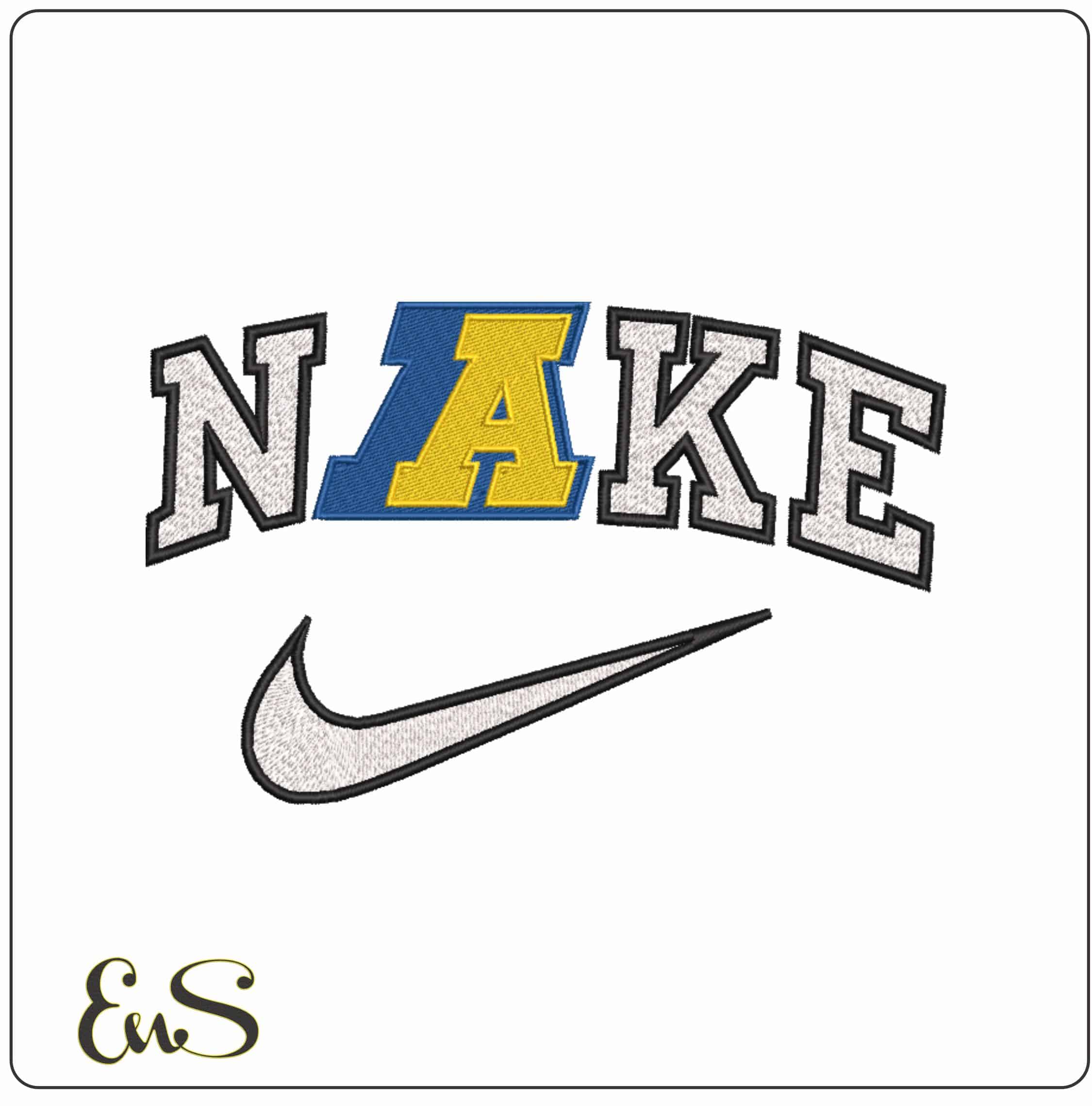 Nike Akron Zip 1995 to 2002 University Akron   - Elegant embroidery design file-instant download