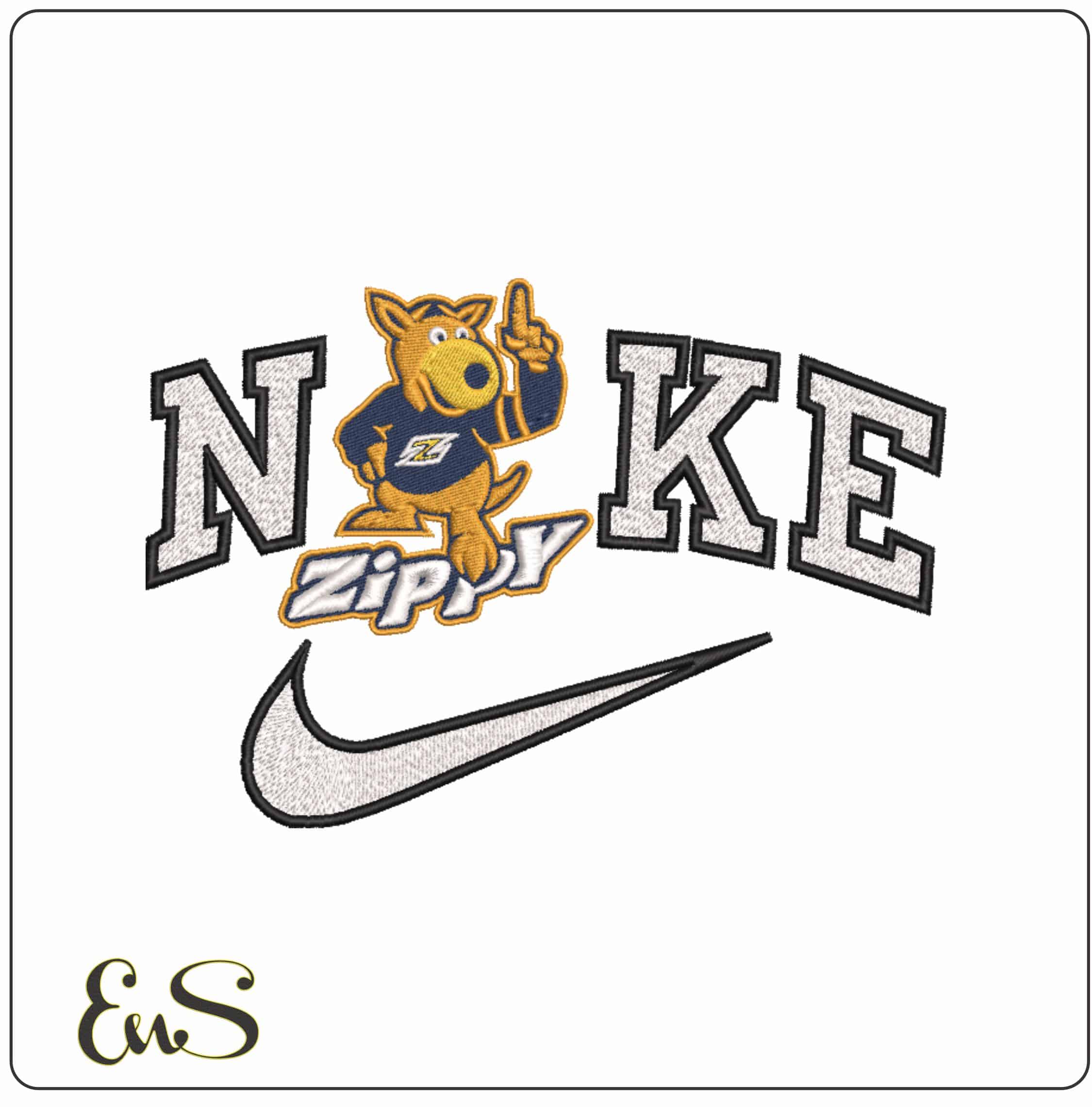 Nike Akron Zip Mascot Zippy University   - Elegant embroidery design file-instant download