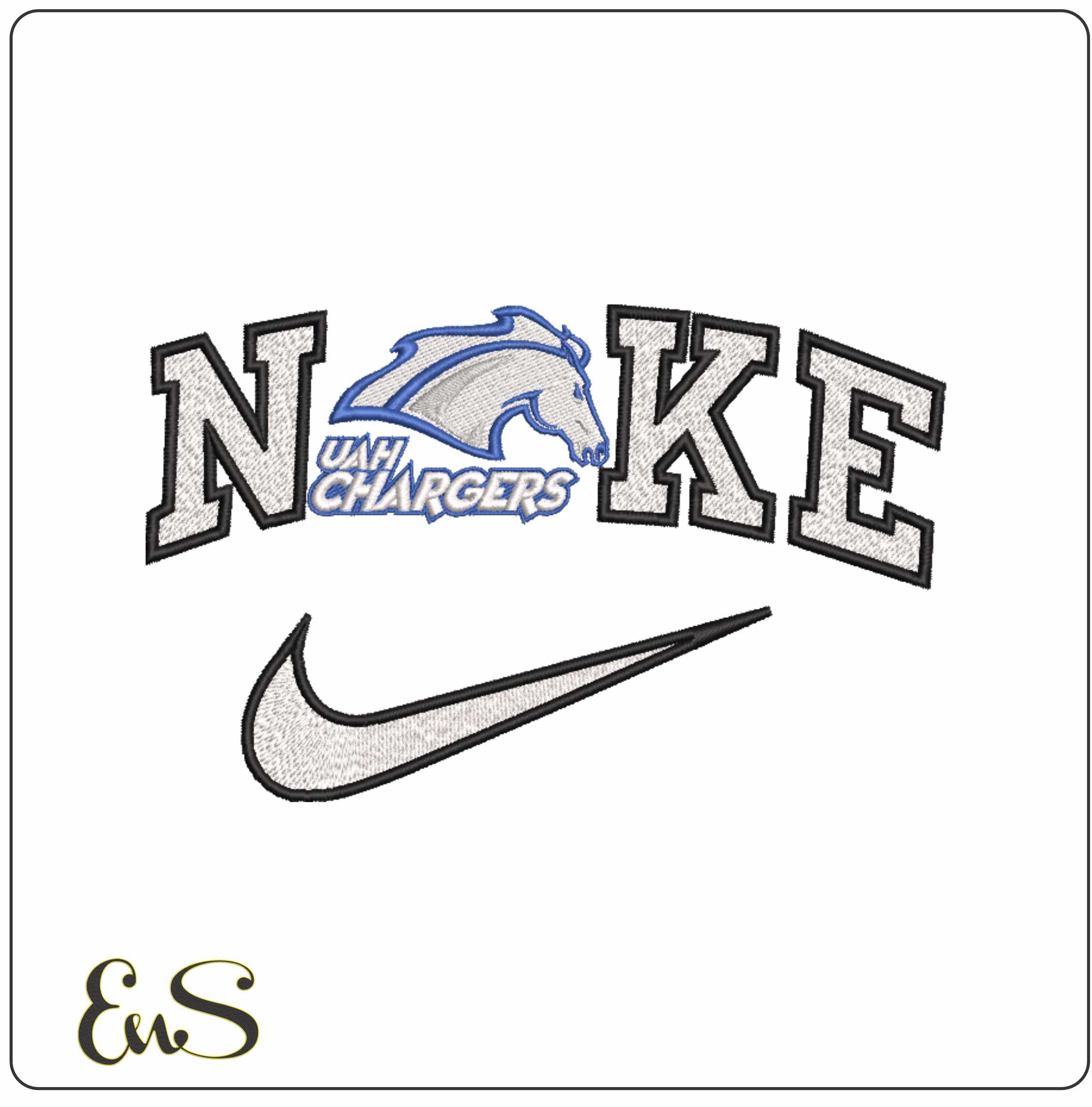 Nike Alabama Huntsville Chargers 2005  University   - Elegant embroidery design file-instant download