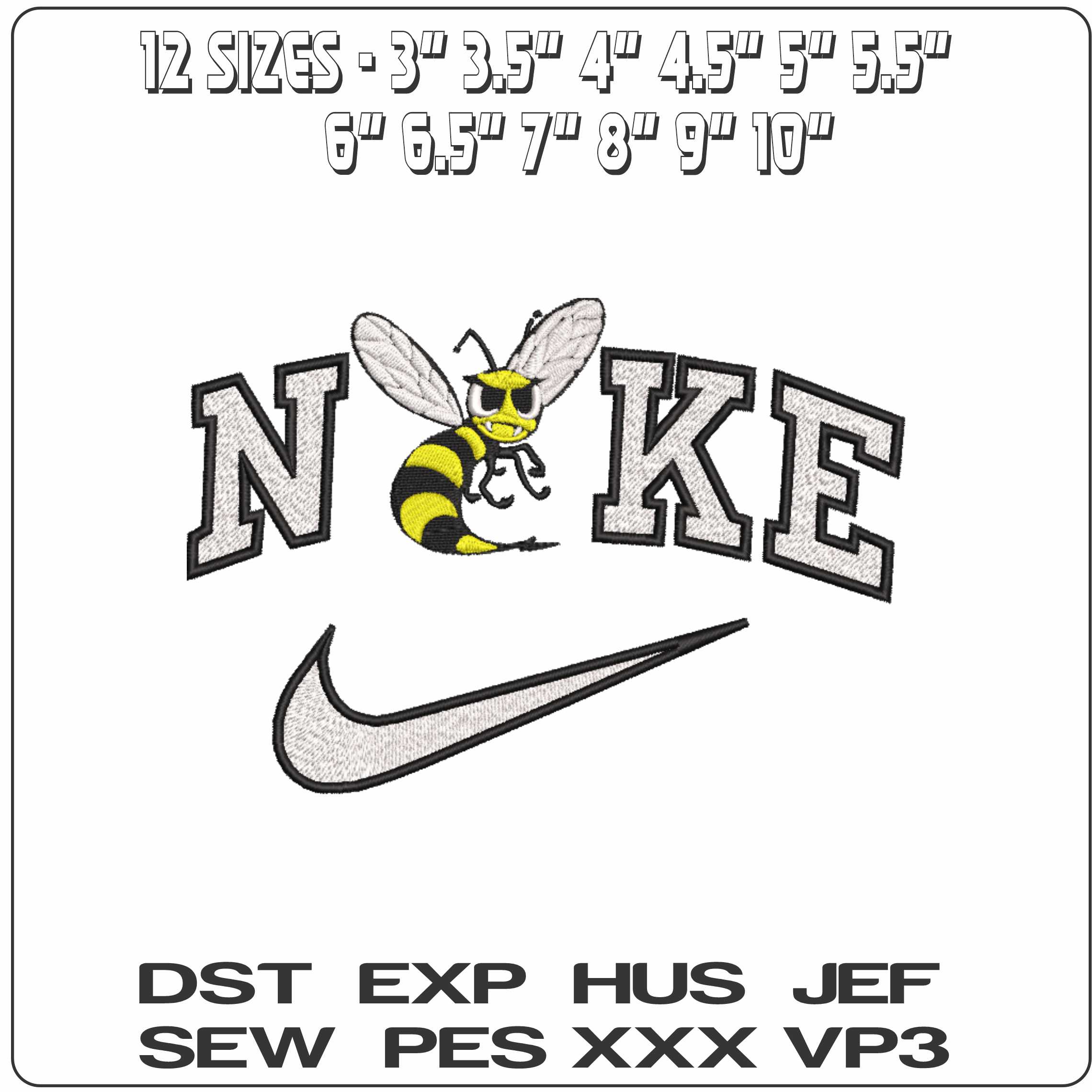 Nike Alabama State Hornets 1972 to 1984  University   - Elegant embroidery design file-instant download — view 2