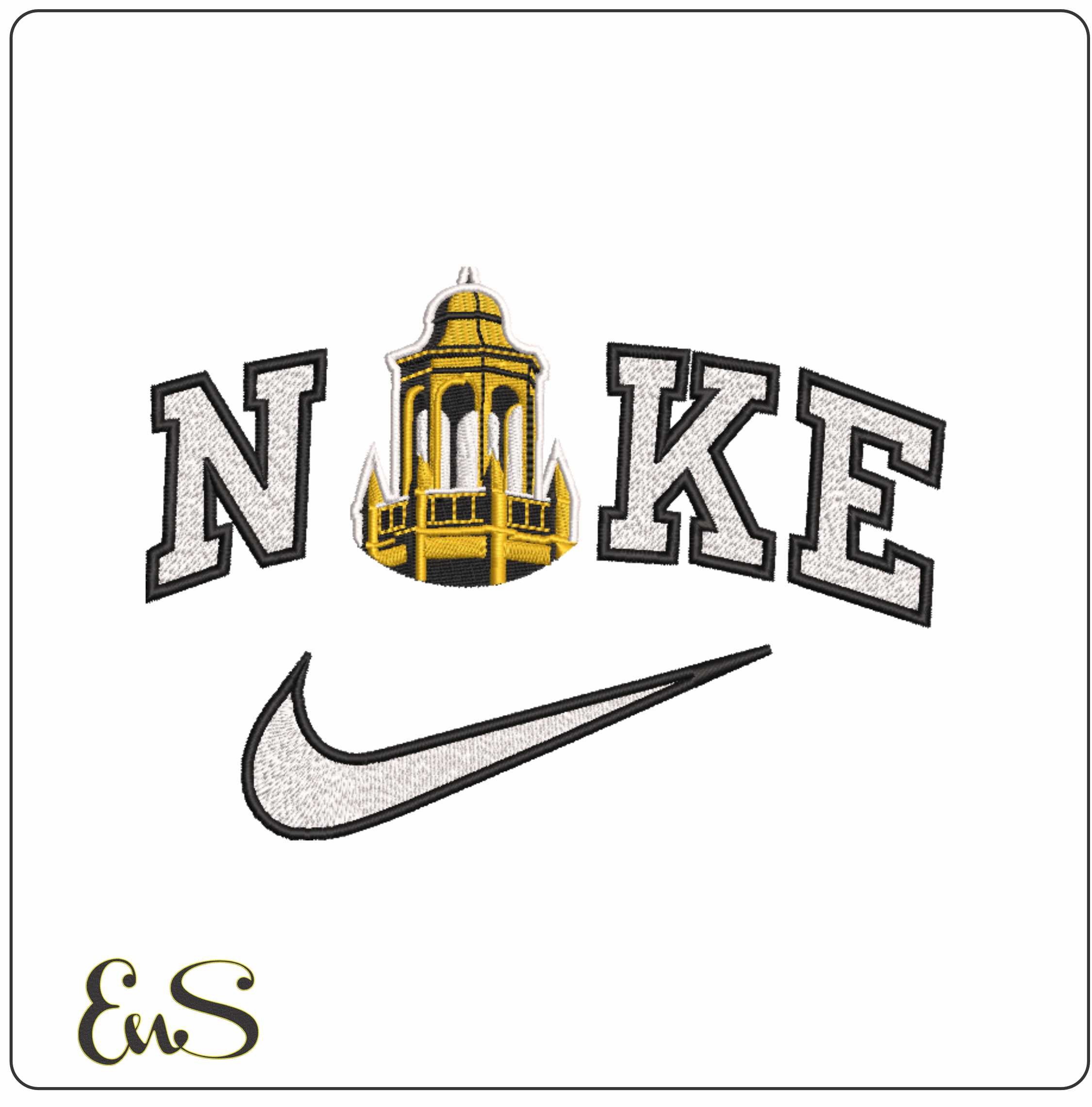 Nike Alabama State Hornets Tower  University   - Elegant embroidery design file-instant download