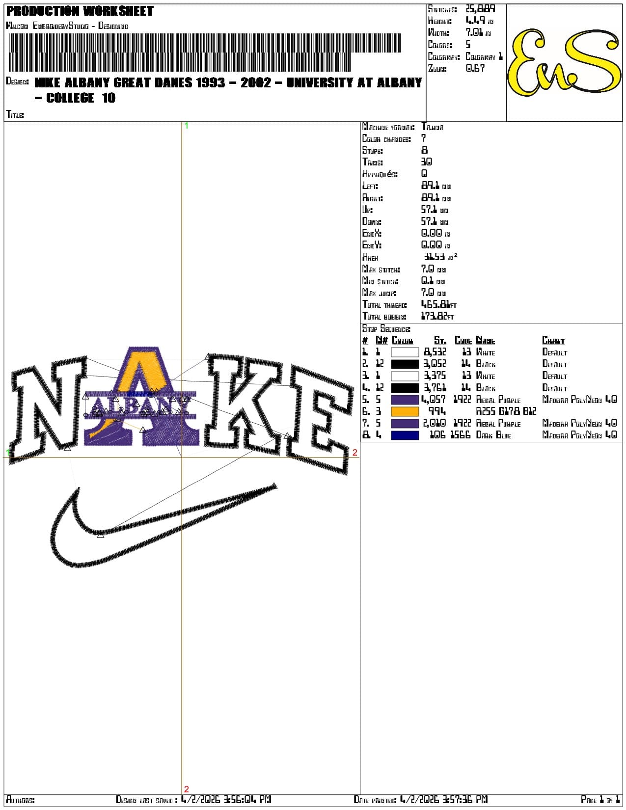 Nike Albany Great Danes 1993 2002 University   - Elegant embroidery design file-instant download — view 3