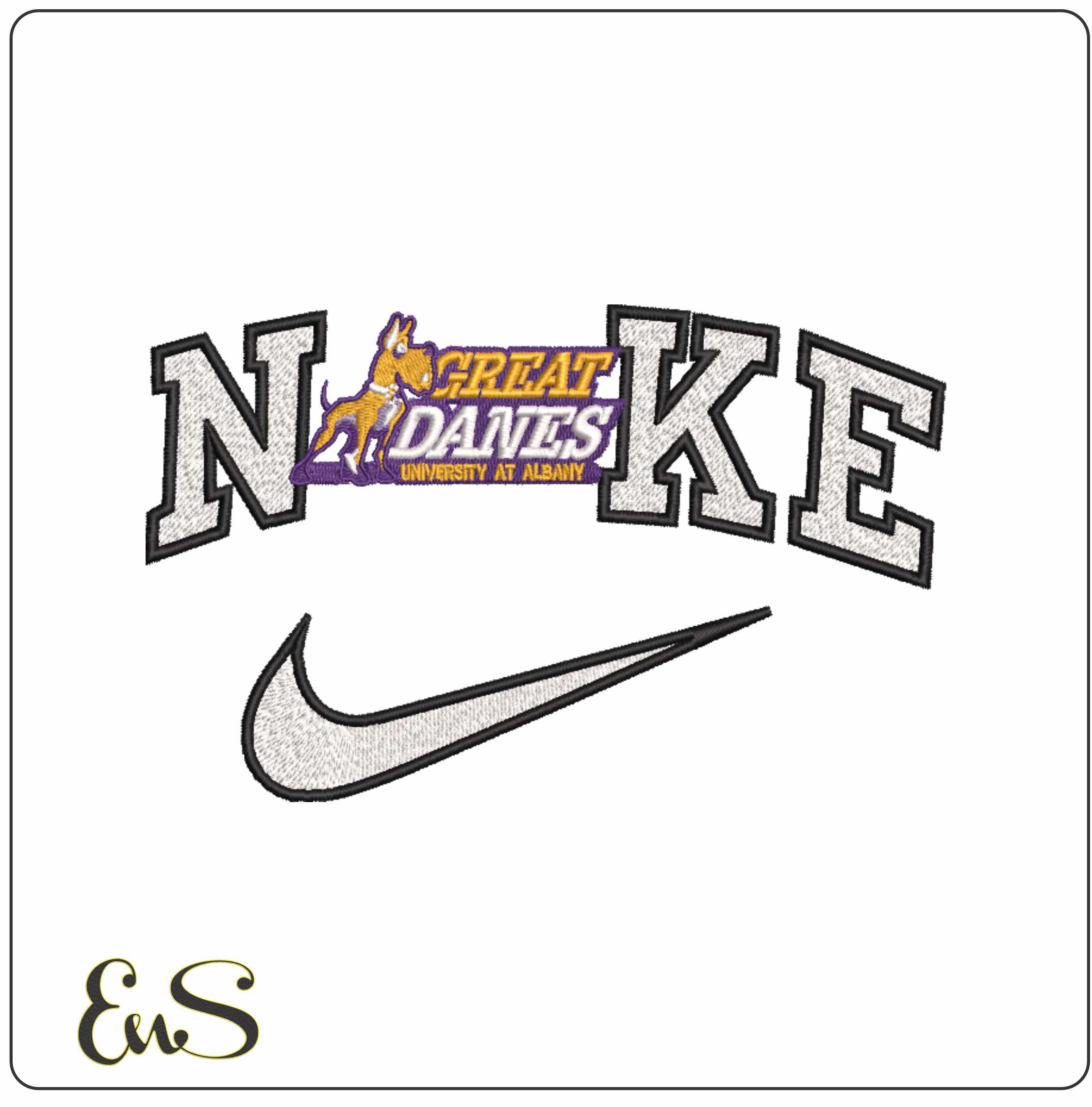 Nike Albany Great Danes 2002 to 2013 University   - Elegant embroidery design file-instant download