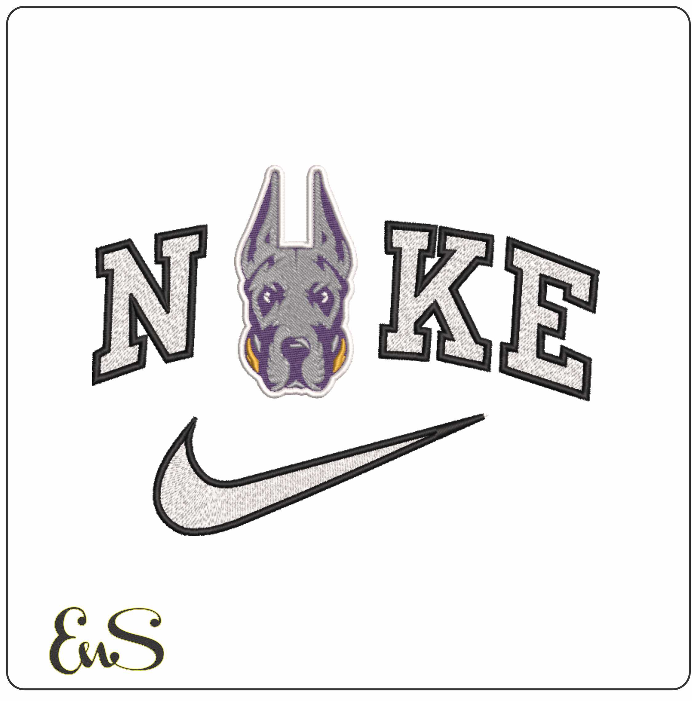 Nike Albany Great Danes 2023 on University   - Elegant embroidery design file-instant download