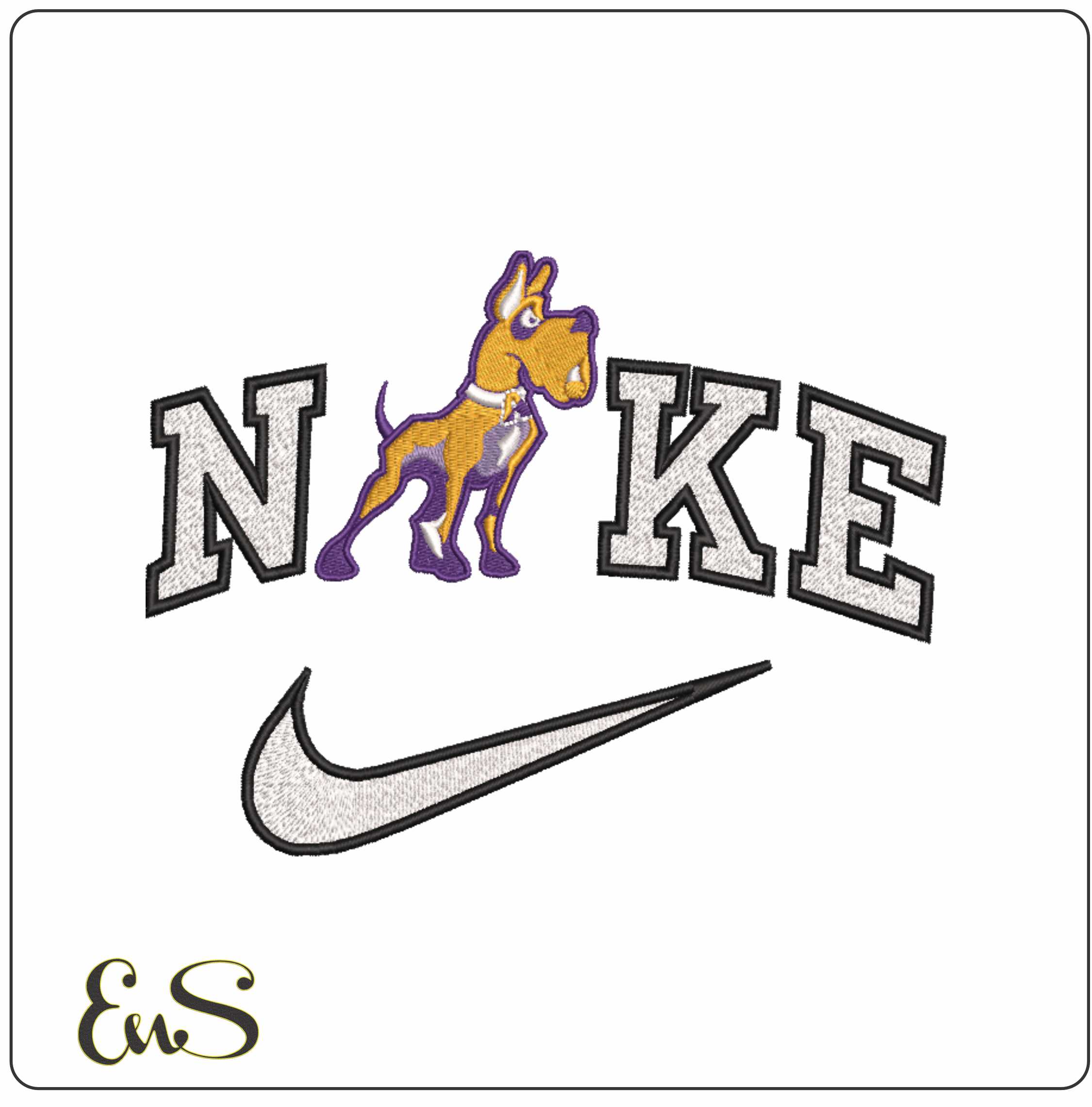 Nike Albany Great Danes dog 2002 to 2013 University   - Elegant embroidery design file-instant download
