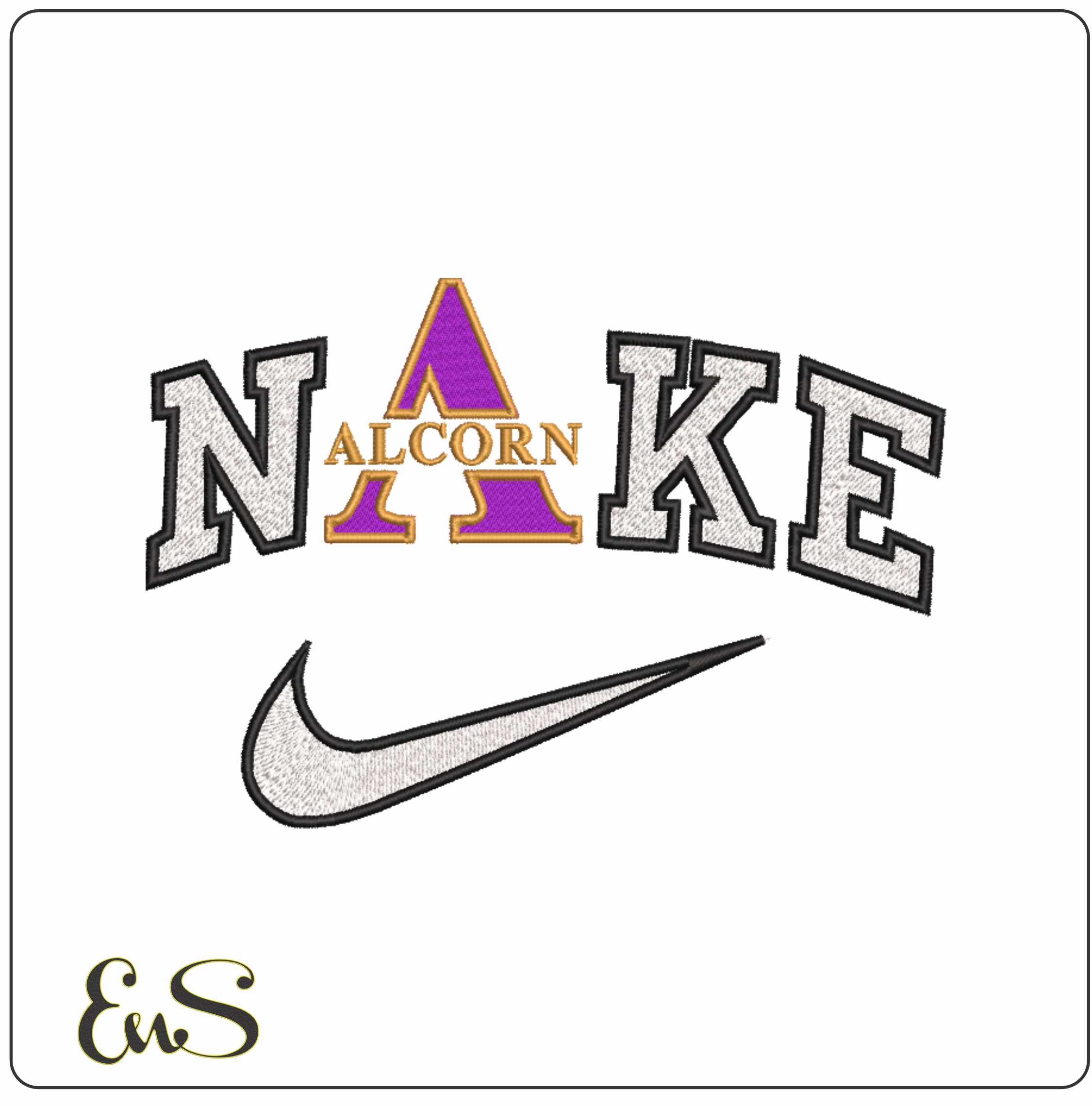 Nike Alcorn State Braves 2017 Alternative State University   - Elegant embroidery design file-instant download