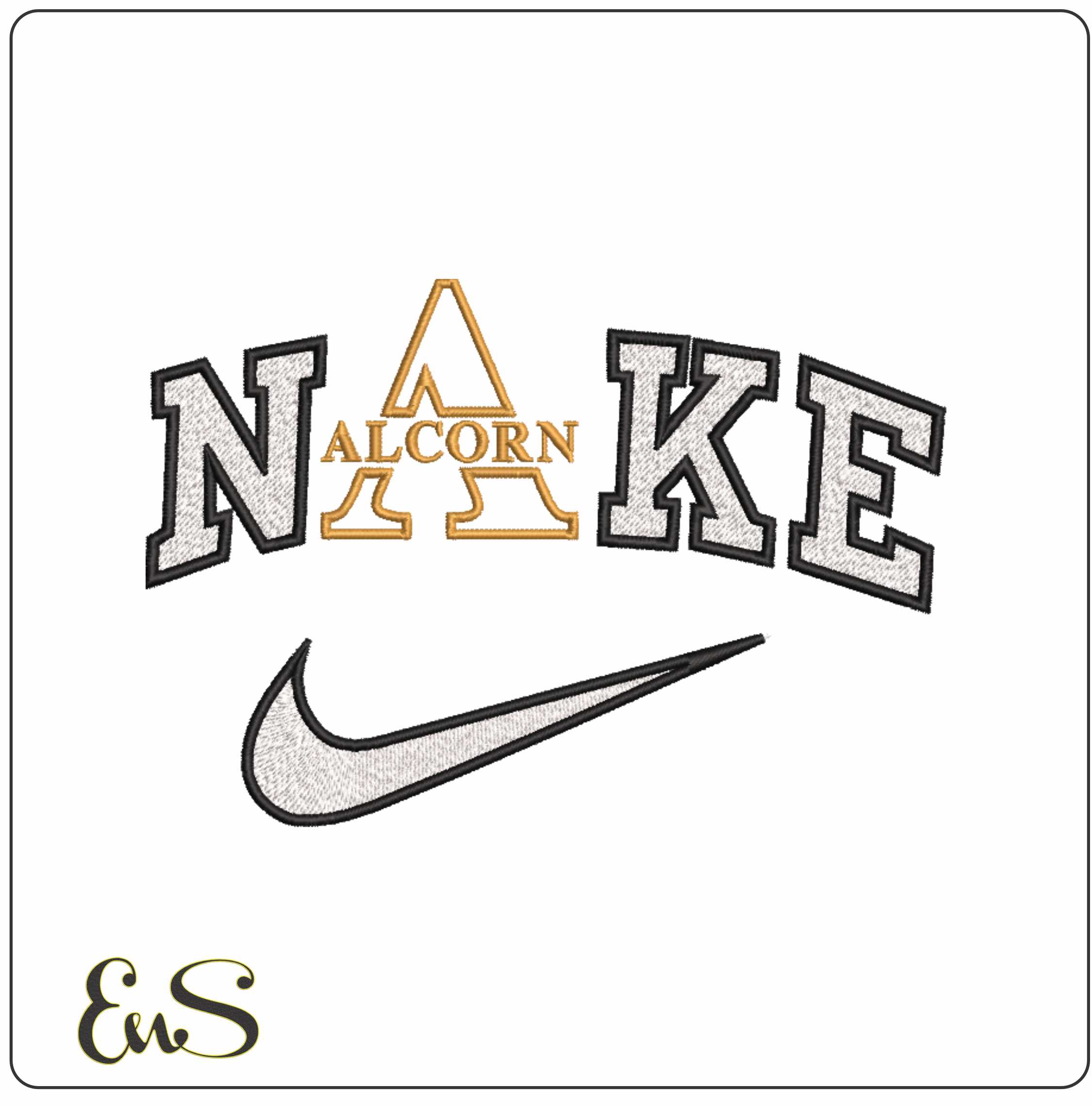 Nike Alcorn State Braves Alternative University   - Elegant embroidery design file-instant download