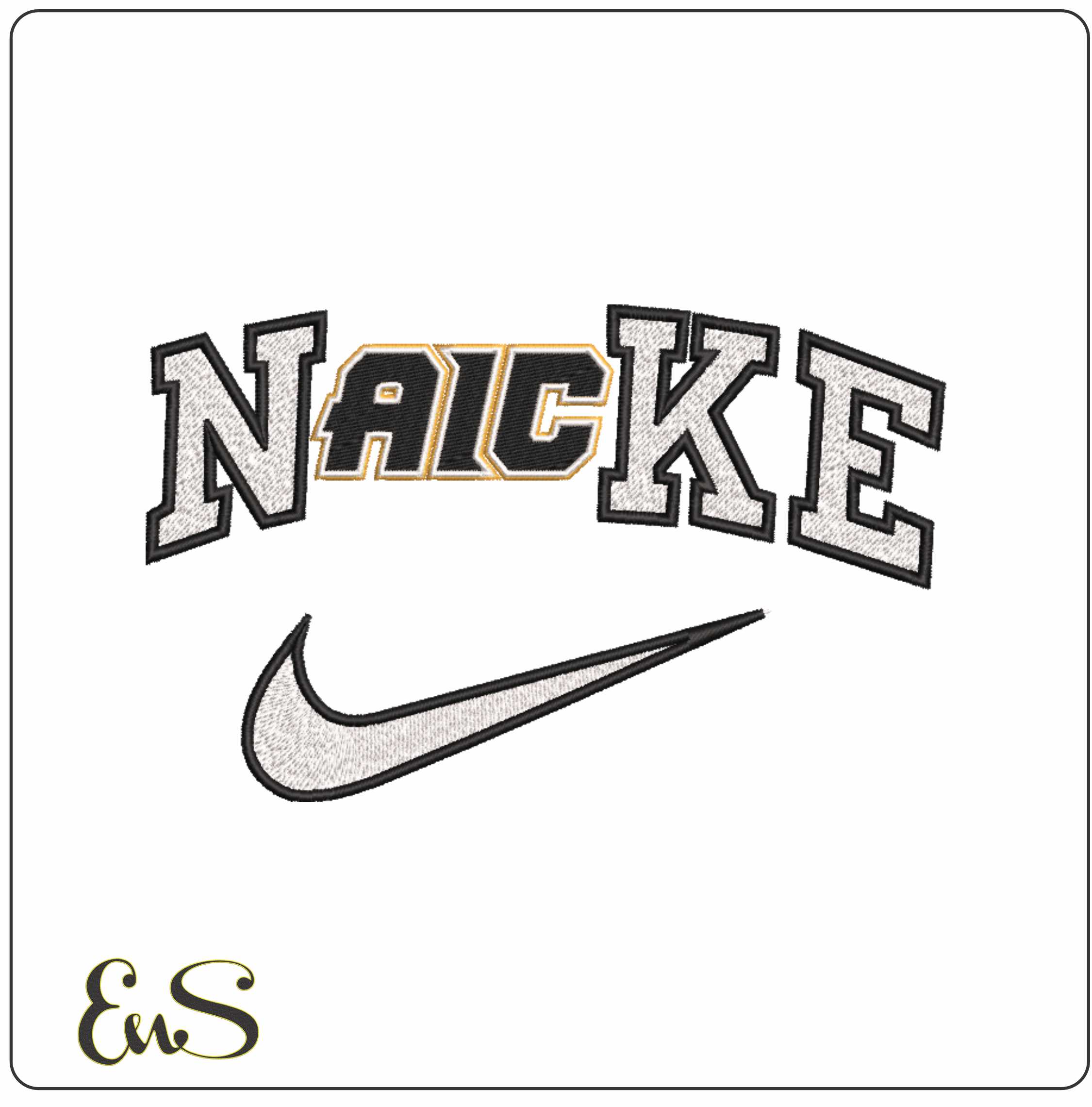 Nike American International Yellow Jackets 2025  College   - Elegant embroidery design file-instant download