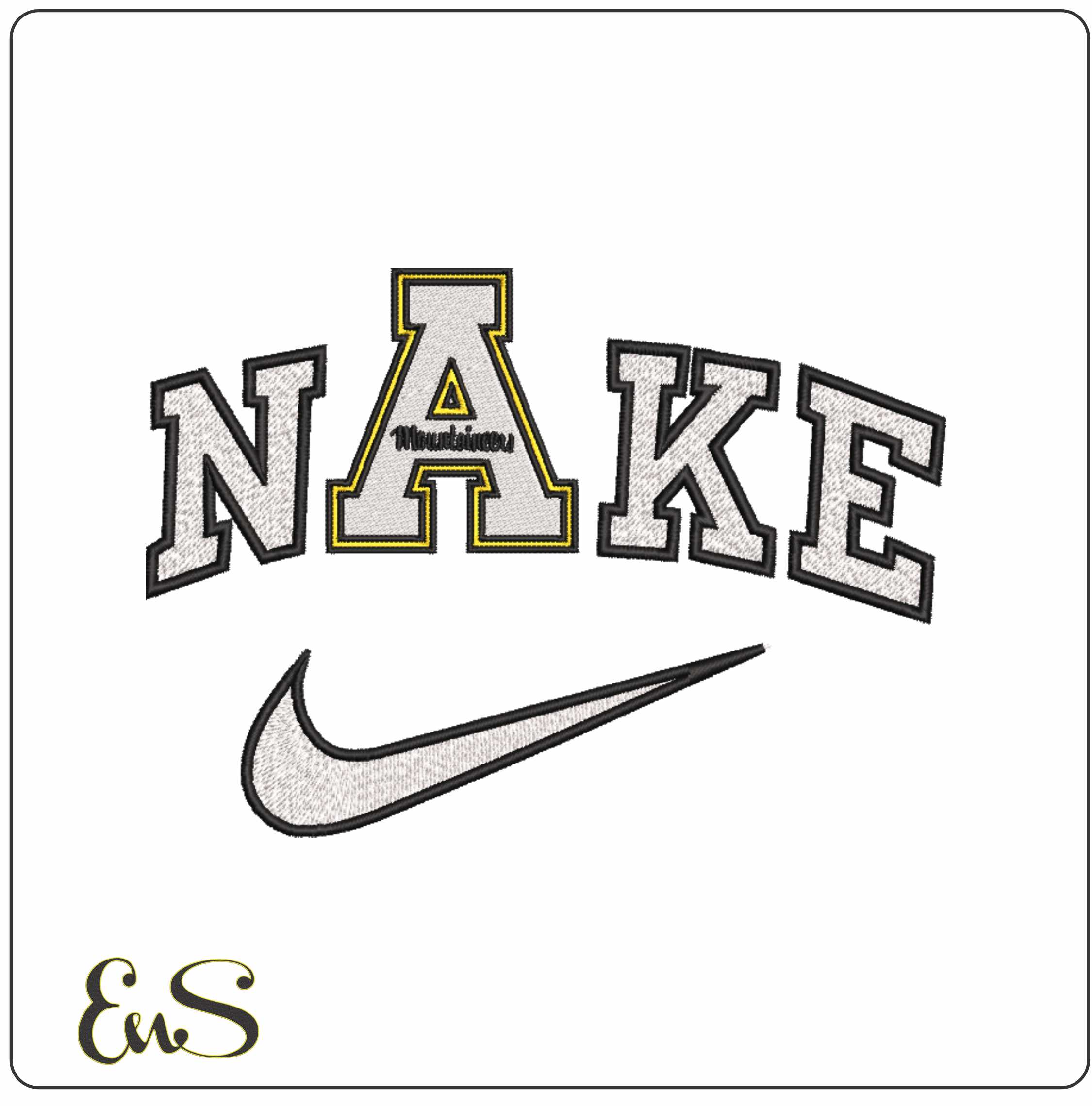 Nike Appalachian State Mountaineerd 2013 University   - Elegant embroidery design file-instant download
