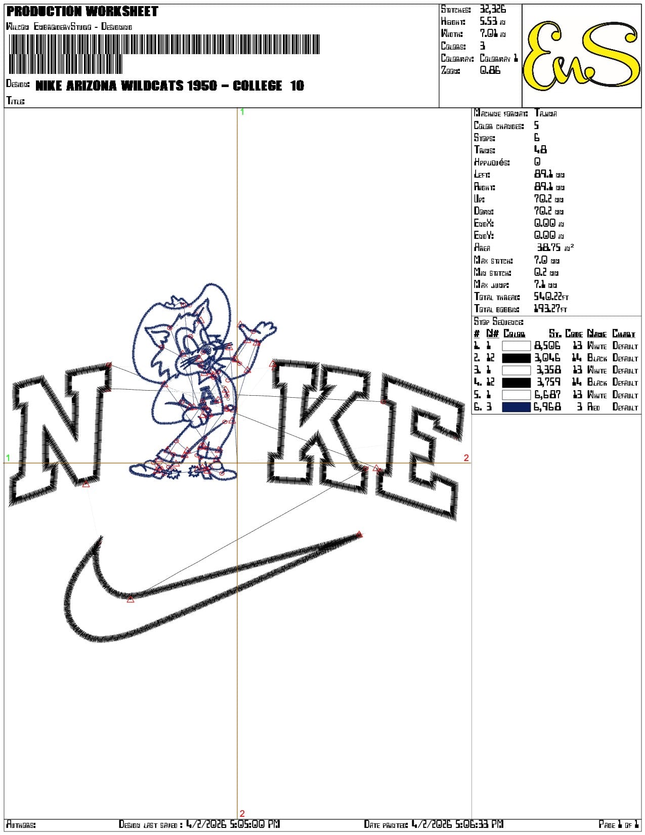 Nike Arizona Wildcats 1950 College   - Elegant embroidery design file-instant download — view 3