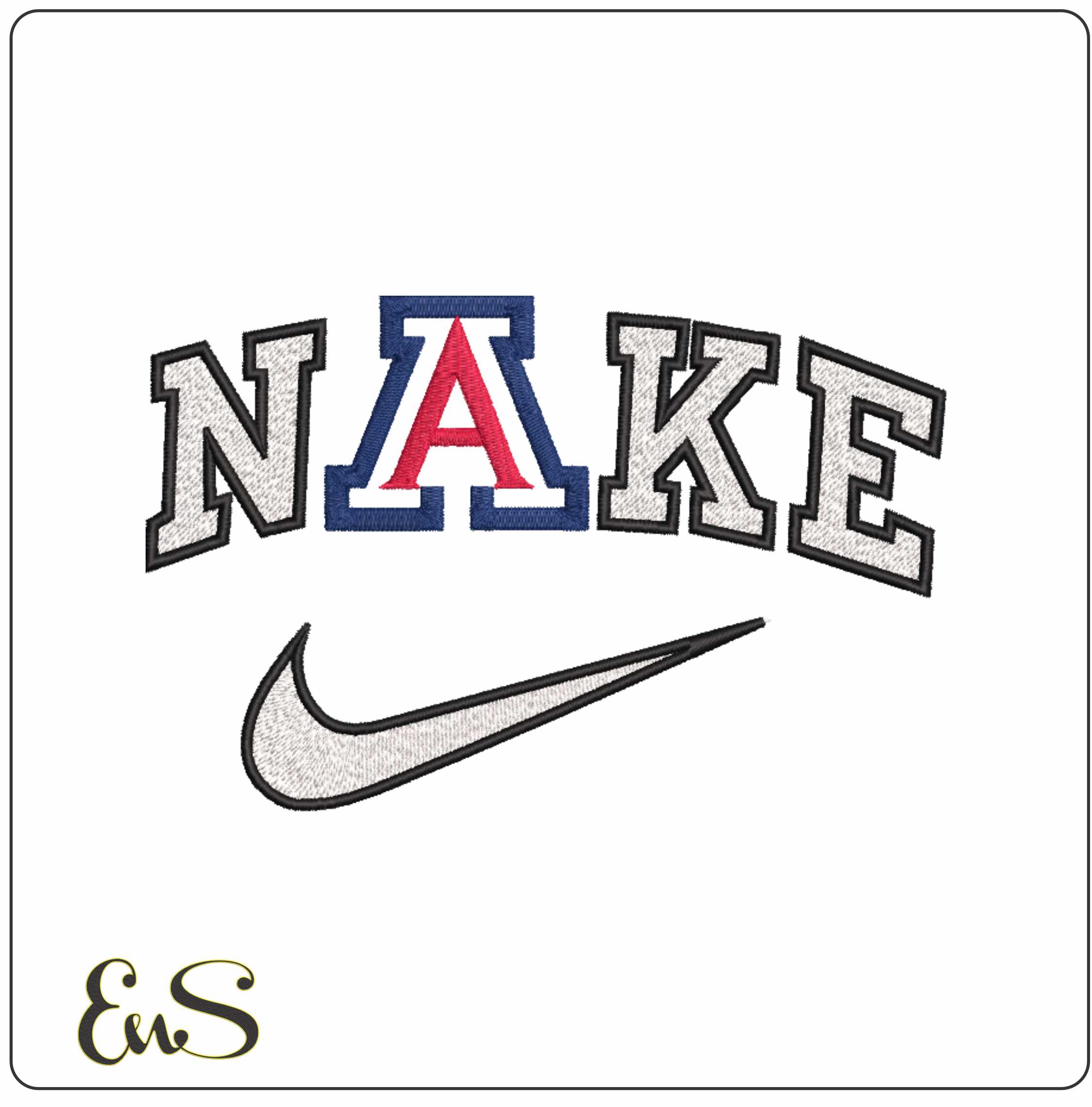 Nike Arizona Wildcats no Background College   - Elegant embroidery design file-instant download
